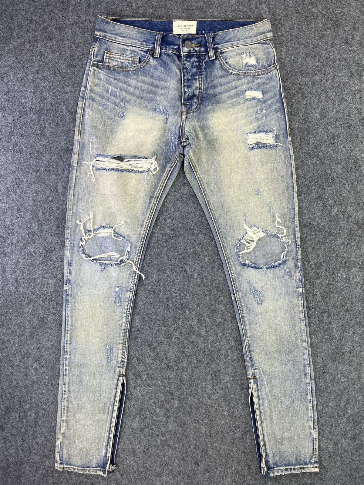 Japanese Brand × Vintage Fear Of God Selvedge Edge Jeans Distressed Denim - J862 Size US 32 / EU 48 - 1 Thumbnail