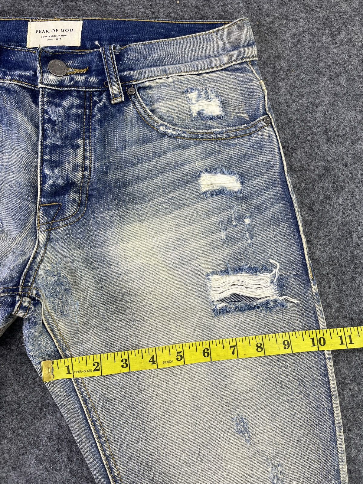 Japanese Brand × Vintage Fear Of God Selvedge Edge Jeans Distressed Denim - J862 Size US 32 / EU 48 - 12 Thumbnail