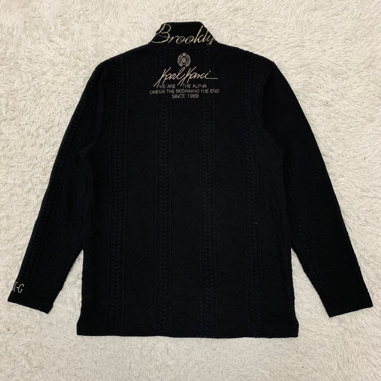Japanese Brand Karl Kani the original half zip sweater Size US L / EU 52-54 / 3 - 1 Thumbnail