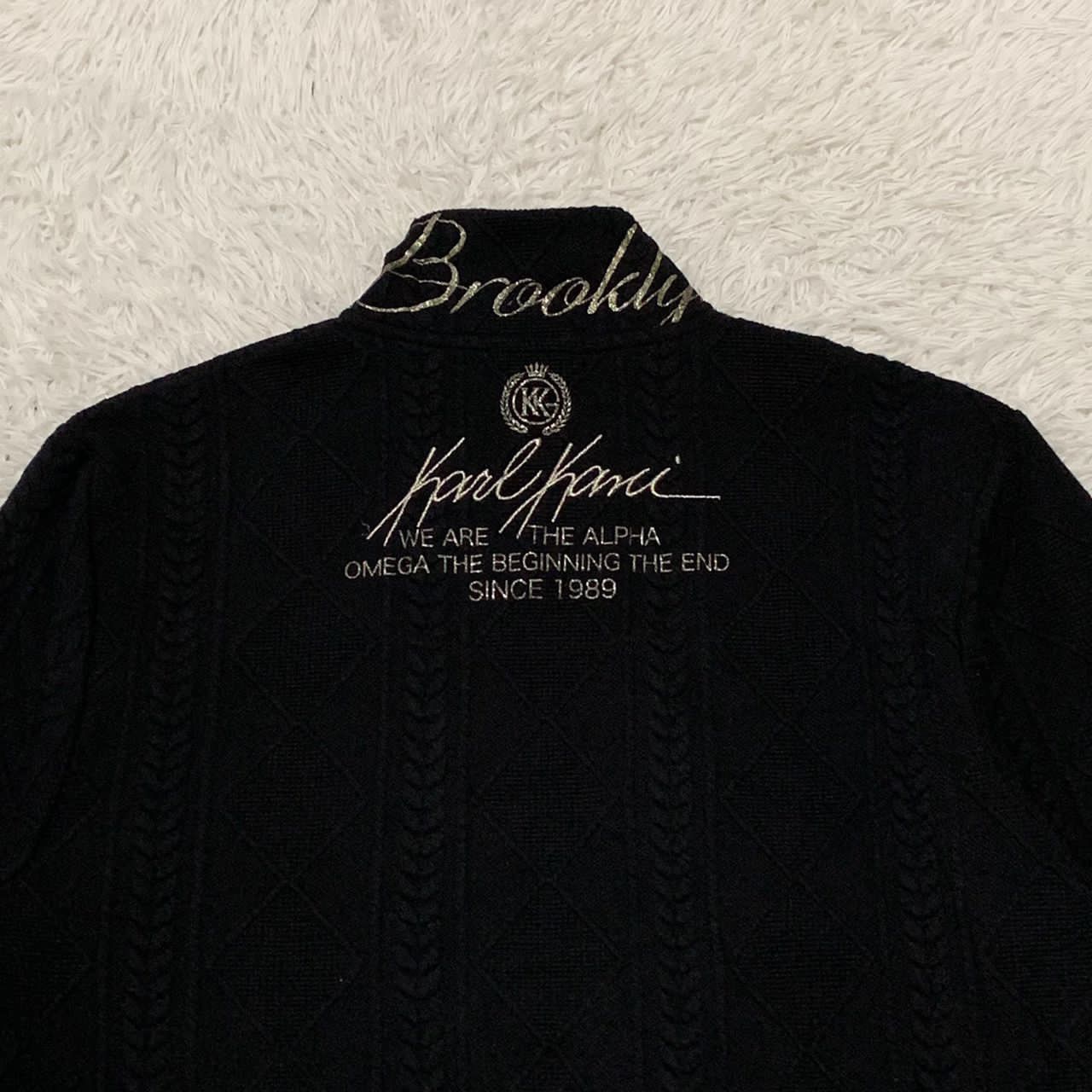 Japanese Brand Karl Kani the original half zip sweater Size US L / EU 52-54 / 3 - 4 Thumbnail