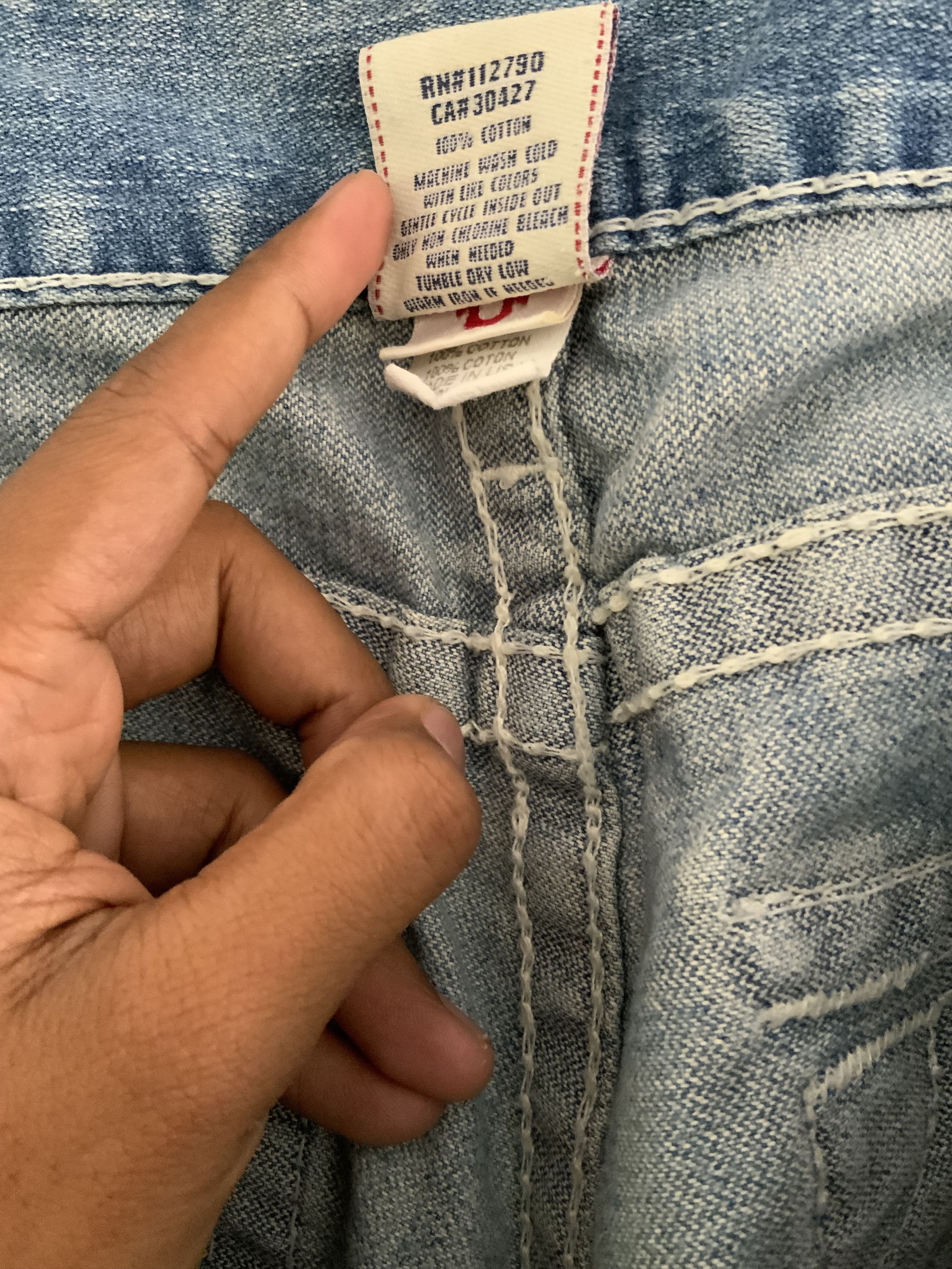 True Religion Vintage True Religion Distressed Denim Size US 33 - 21 Thumbnail