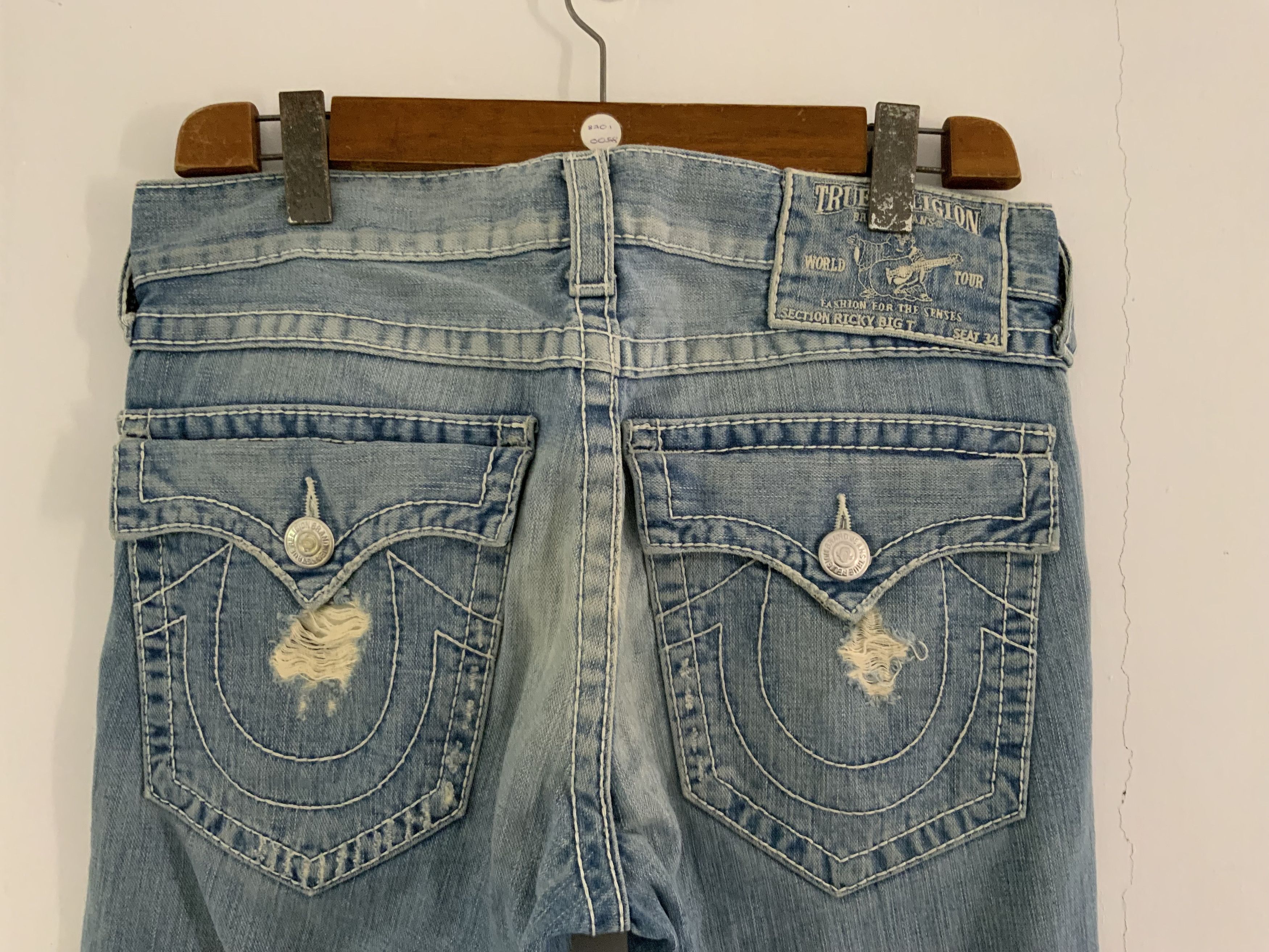 True Religion Vintage True Religion Distressed Denim Size US 33 - 8 Thumbnail