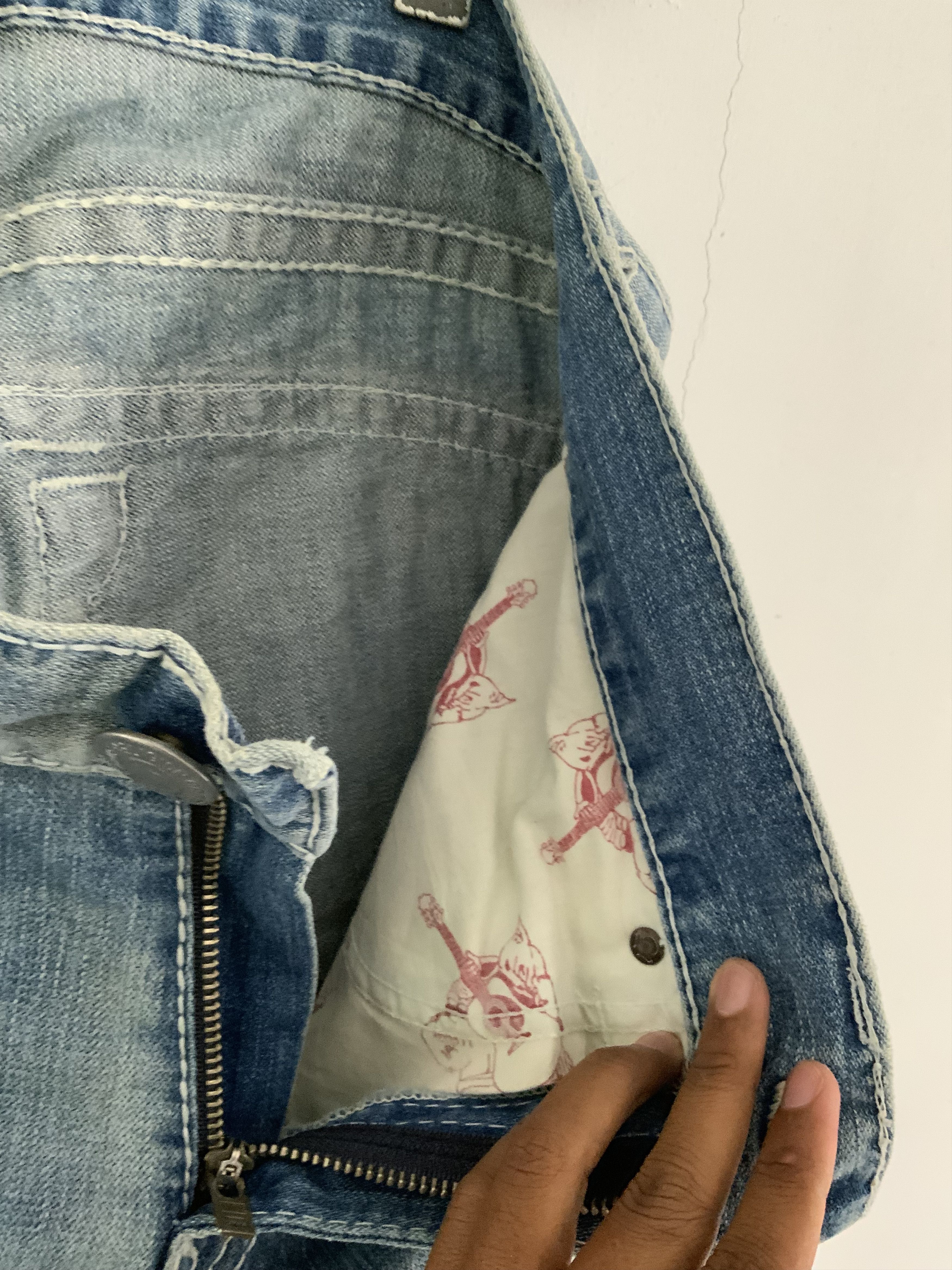 True Religion Vintage True Religion Distressed Denim Size US 33 - 15 Thumbnail
