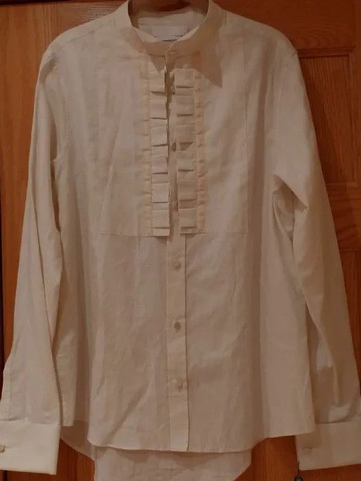 image of Alexander Mcqueen Tuxedo Ivory Color Shirt Italy, Men's (Size Medium)