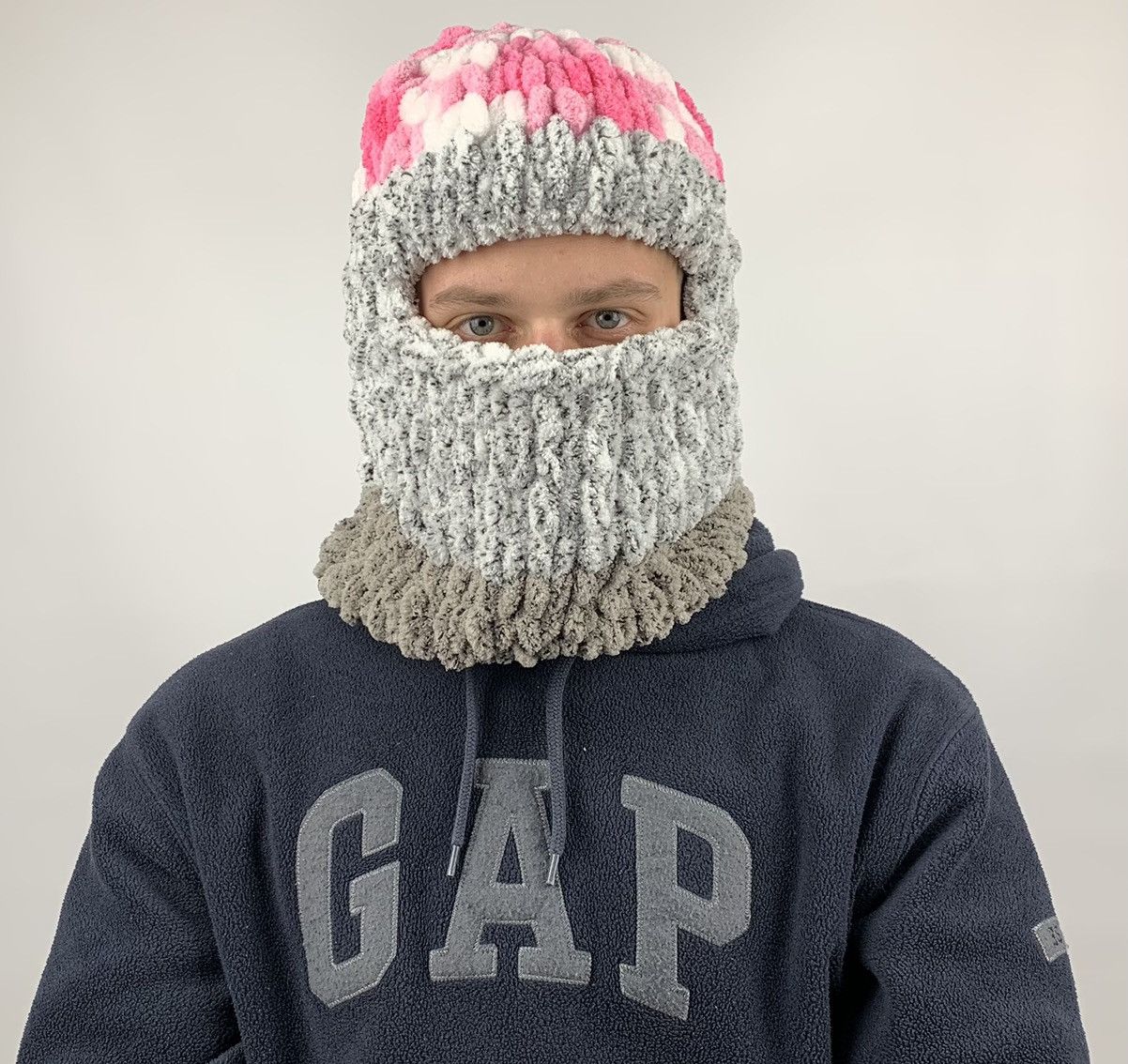 Handmade × Japanese Brand × Vintage Ski Mask Balaclava Tik Tok Style Puffy Size ONE SIZE - 1 Thumbnail