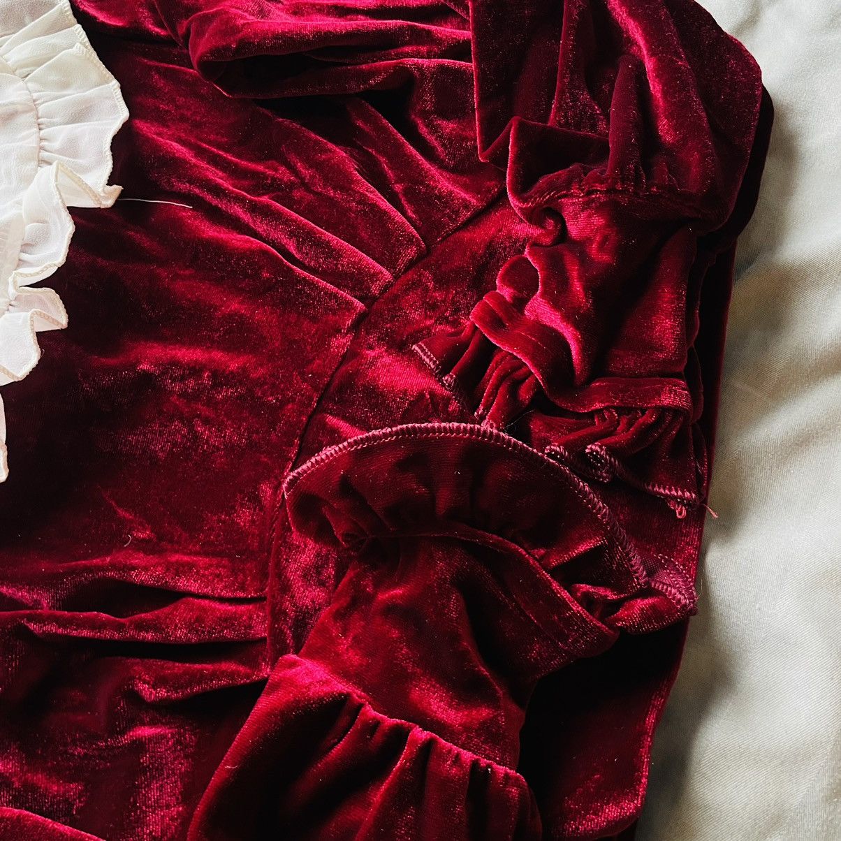 Seditionaries Vintage Ruffle Royal Velvet Top Size M / US 6-8 / IT 42-44 - 4 Thumbnail