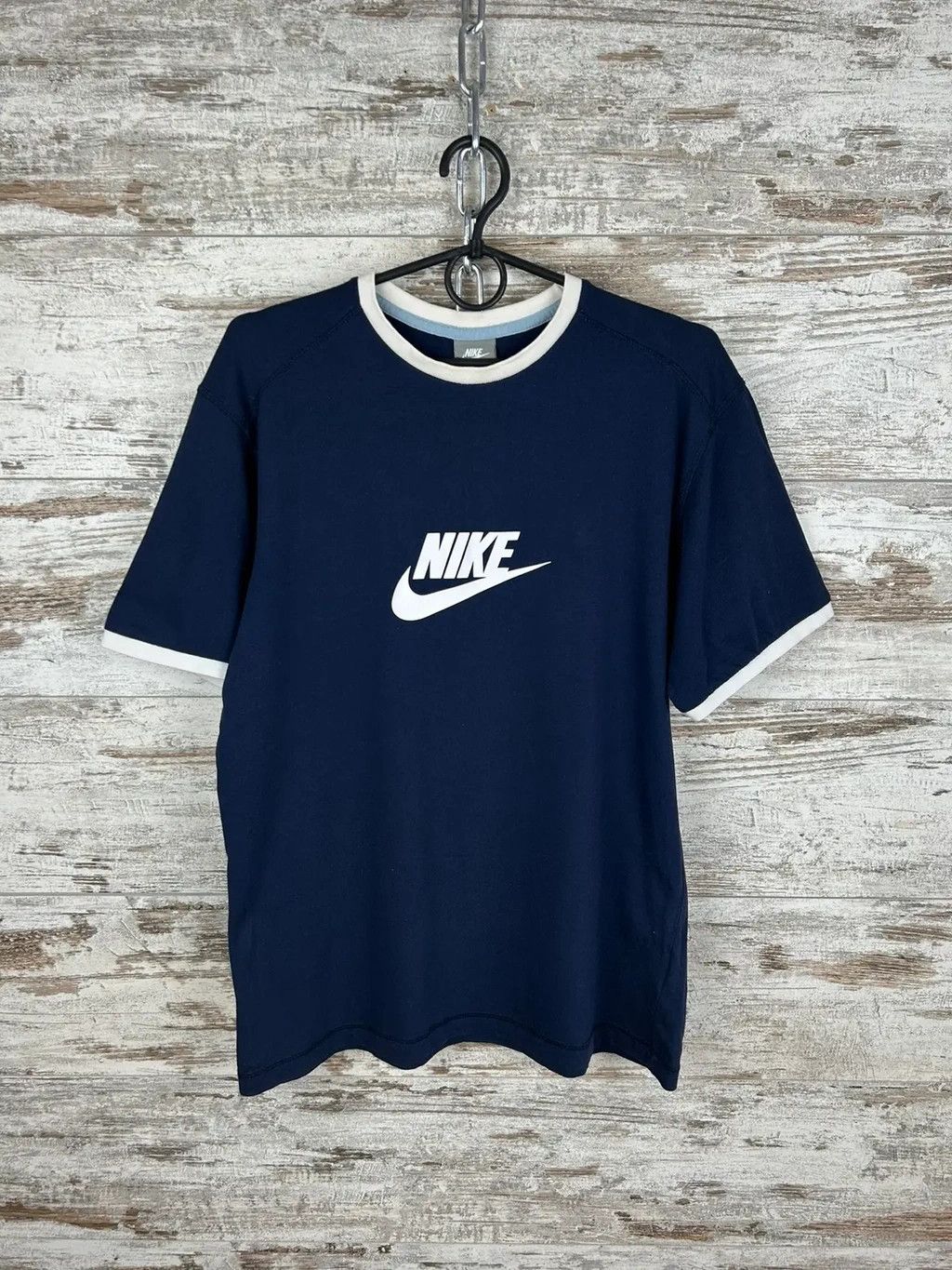 Nike Mens Vintage Nike T Shirt Big logo swoosh streetwear y2k Size US S / EU 44-46 / 1 - 1 Thumbnail