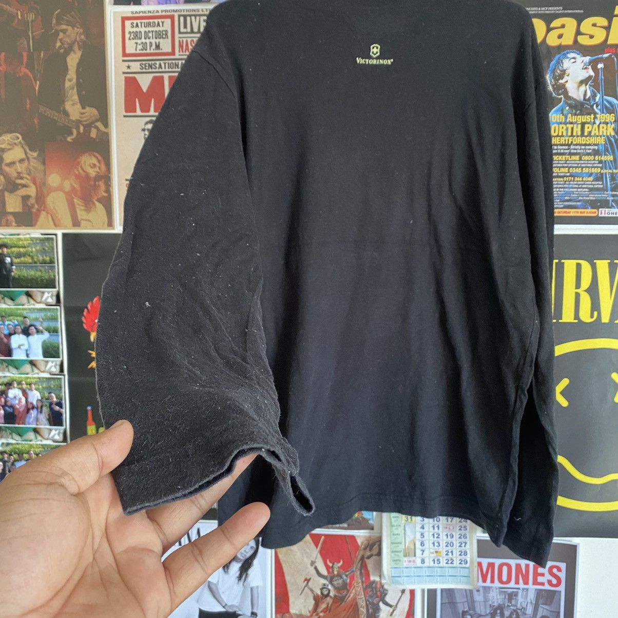 Victorinox Vintage Victorinox Long Sleeve Black T-Shirt Size US M / EU 48-50 / 2 - 7 Thumbnail