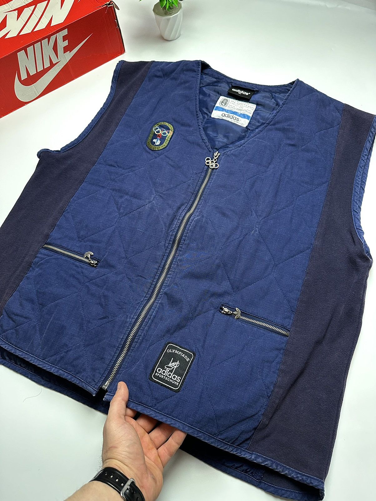 Adidas × USA Olympics × Vintage Vintage 1956 Adidas Olympics Games 90s Vest! Size US XL / EU 56 / 4 - 3 Thumbnail