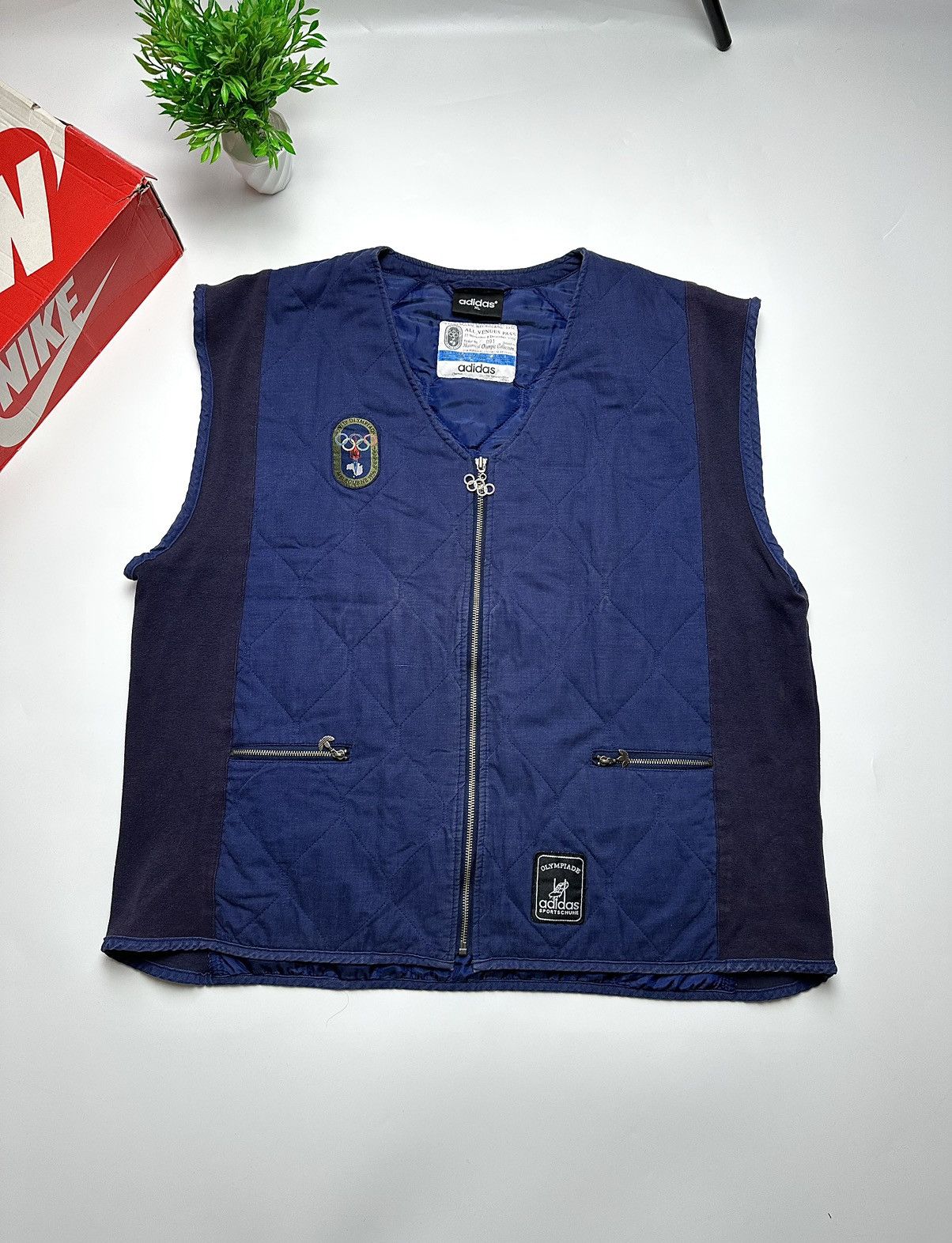 Adidas × USA Olympics × Vintage Vintage 1956 Adidas Olympics Games 90s Vest! Size US XL / EU 56 / 4 - 2 Thumbnail