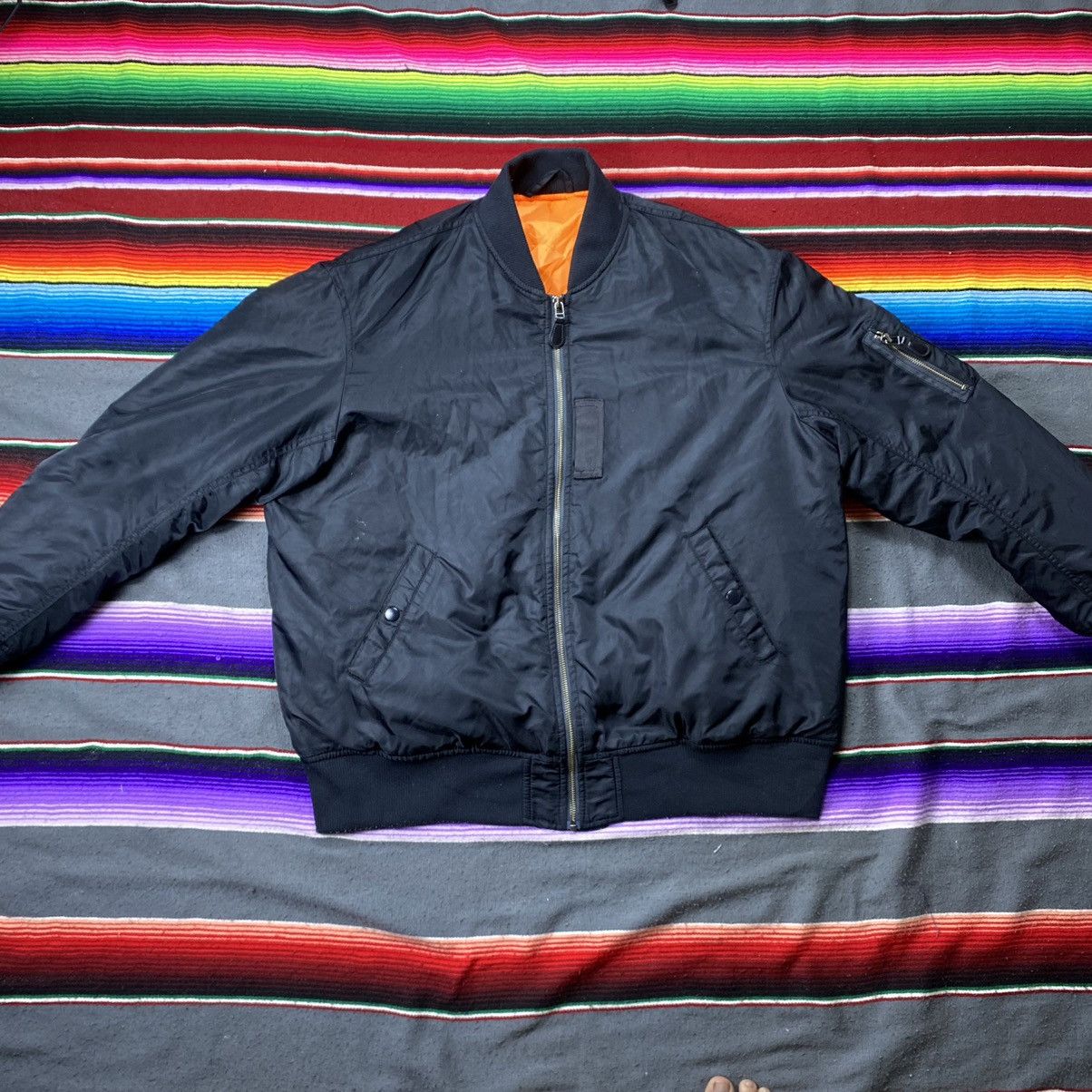 image of Vintage Gu Bomber Jacket in Black, Men's (Size XL)