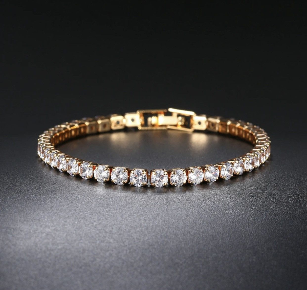 Other Iced Out Unisex Cuban Tennis Bracelet Men’s Crystal Chain Size ONE SIZE - 4 Thumbnail