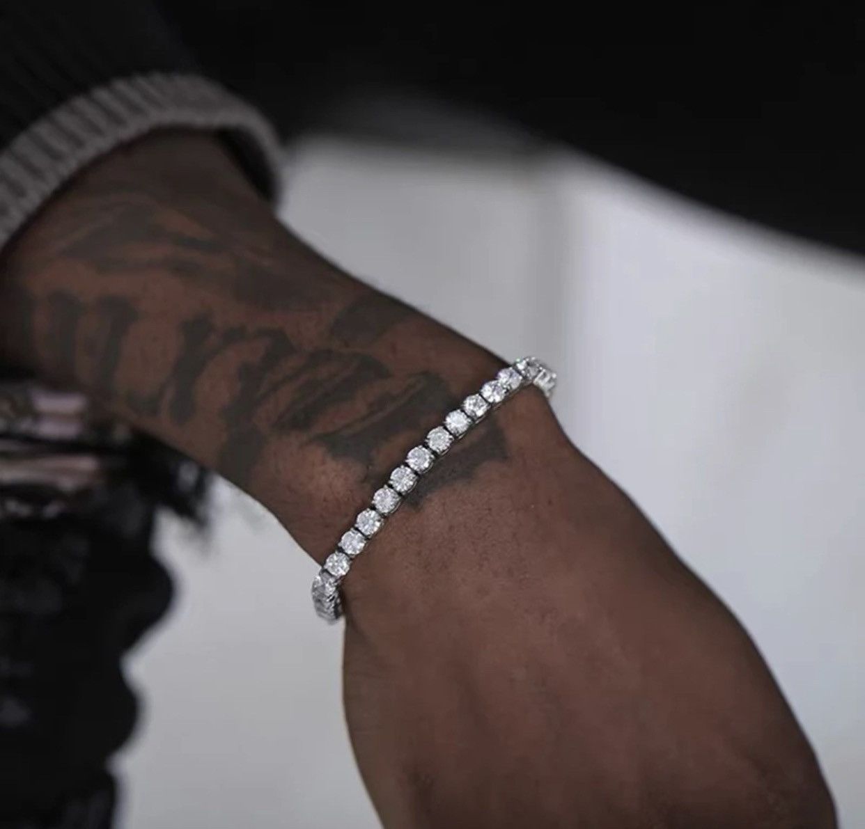 Other Iced Out Unisex Cuban Tennis Bracelet Men’s Crystal Chain Size ONE SIZE - 2 Thumbnail