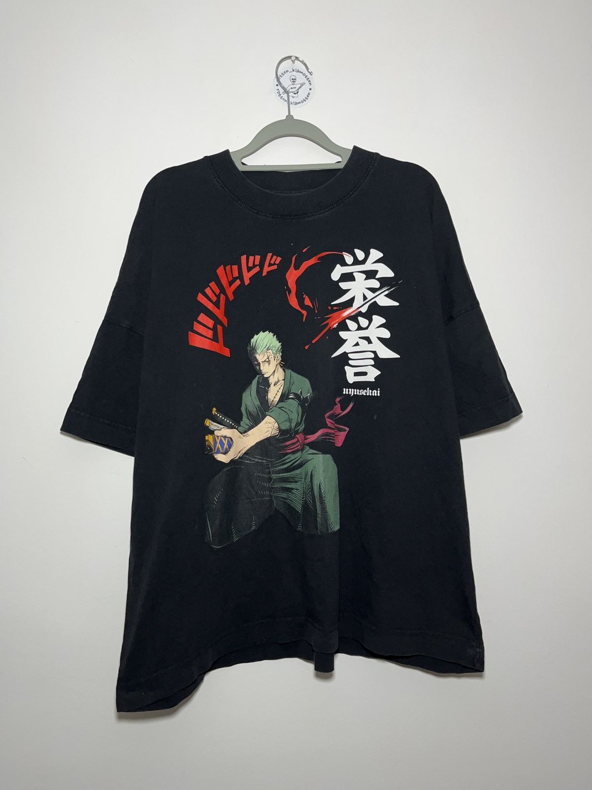 Anime × Japanese Brand One piece straw hats Zoro big print oversize boxy t-shirt Size US XL / EU 56 / 4 - 1 Thumbnail