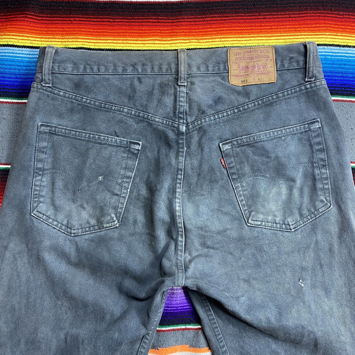 Levi's Vintage Levi’s 501 Faded Black Distressed Denim Size US 36 / EU 52 - 10 Thumbnail
