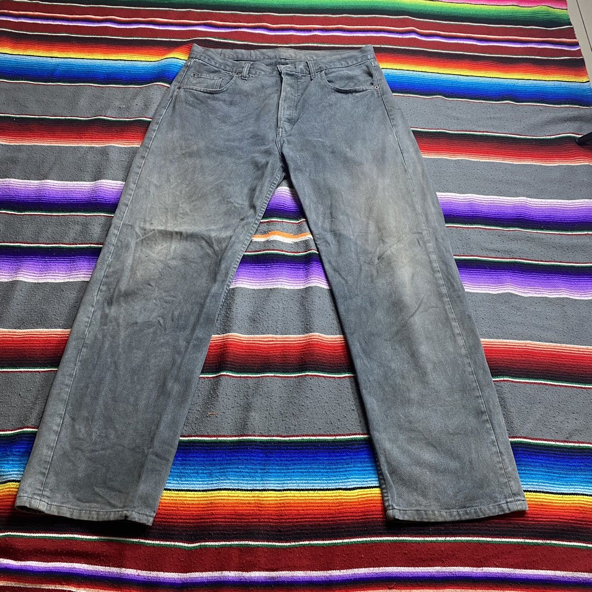 Levi's Vintage Levi’s 501 Faded Black Distressed Denim Size US 36 / EU 52 - 4 Thumbnail