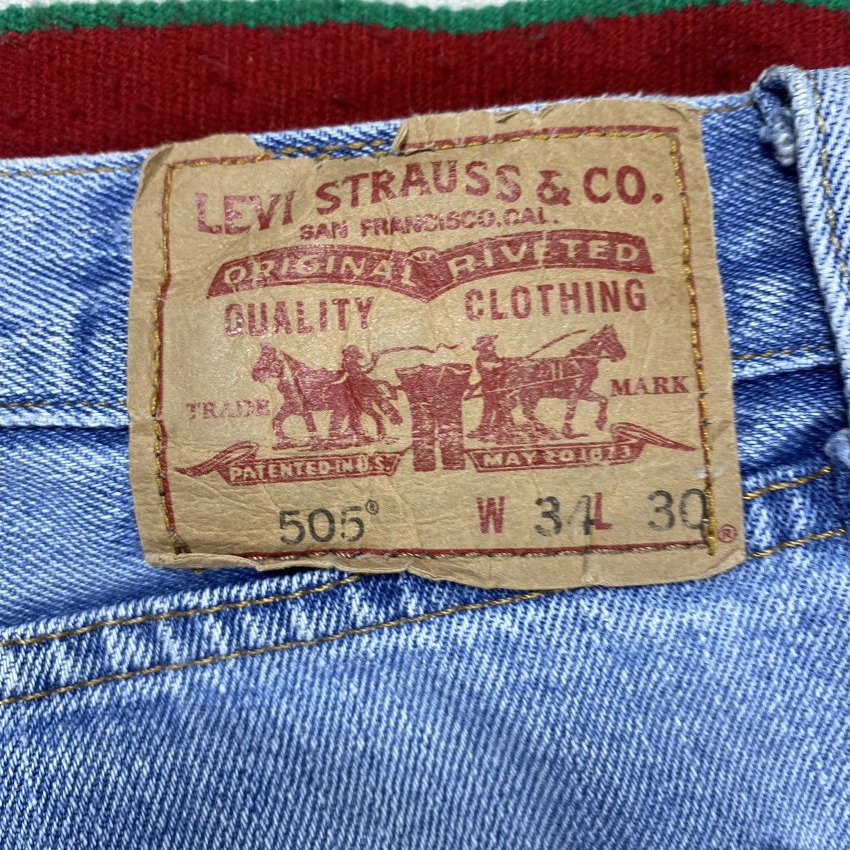 Levi's Vintage Levi’s 505 Light Washed Distressed Denim Size US 36 / EU 52 - 11 Thumbnail