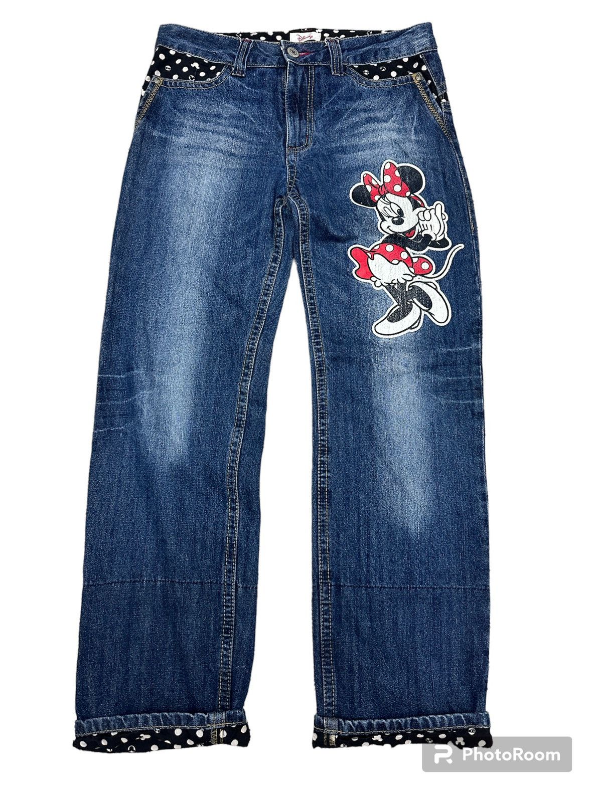 Disney SICK🔥 Disney Mickey Mouse Print Jeans Size US 31 - 1 Thumbnail