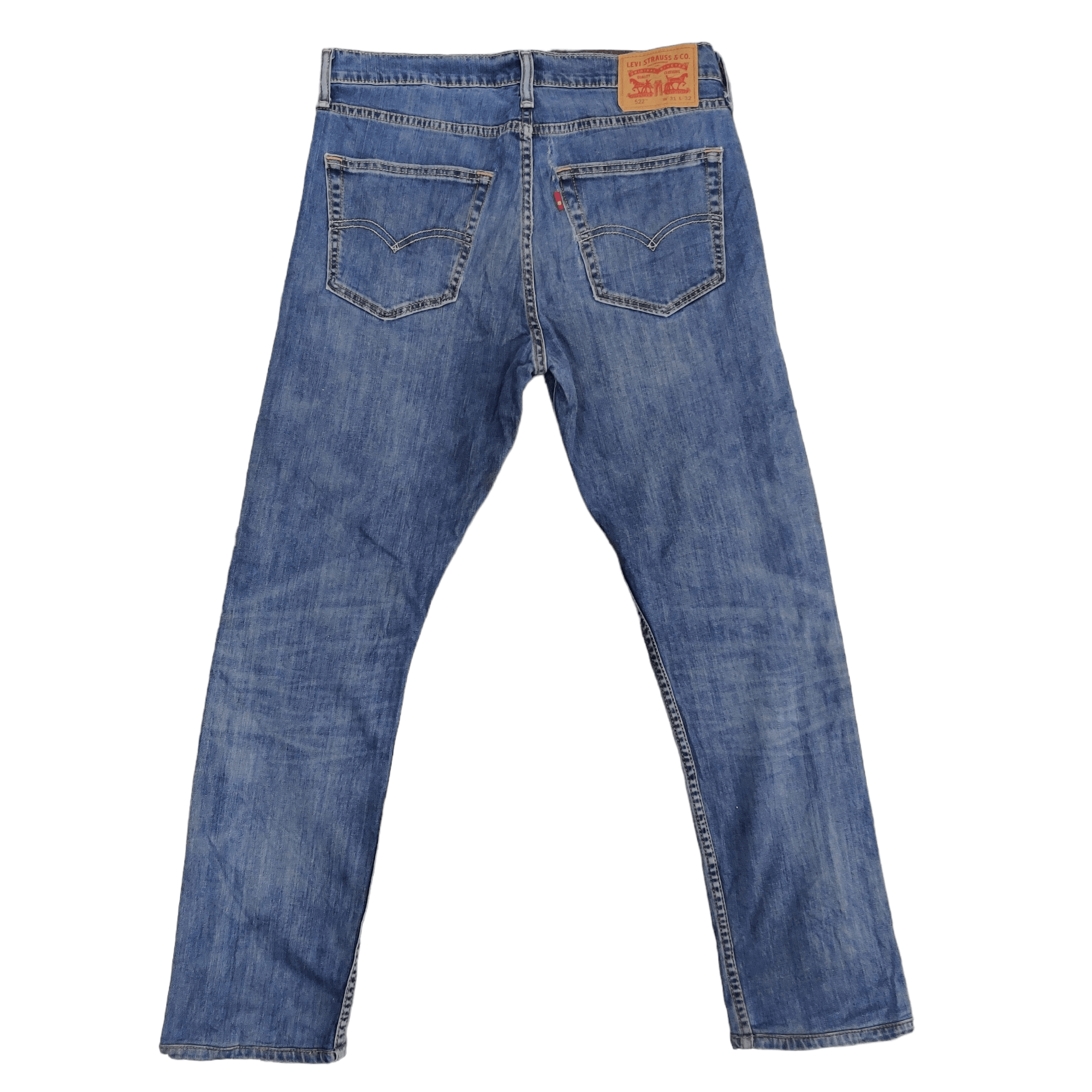 Levi's Blue Wash Levis 522 Jeans Size US 34 / EU 50 - 2 Thumbnail