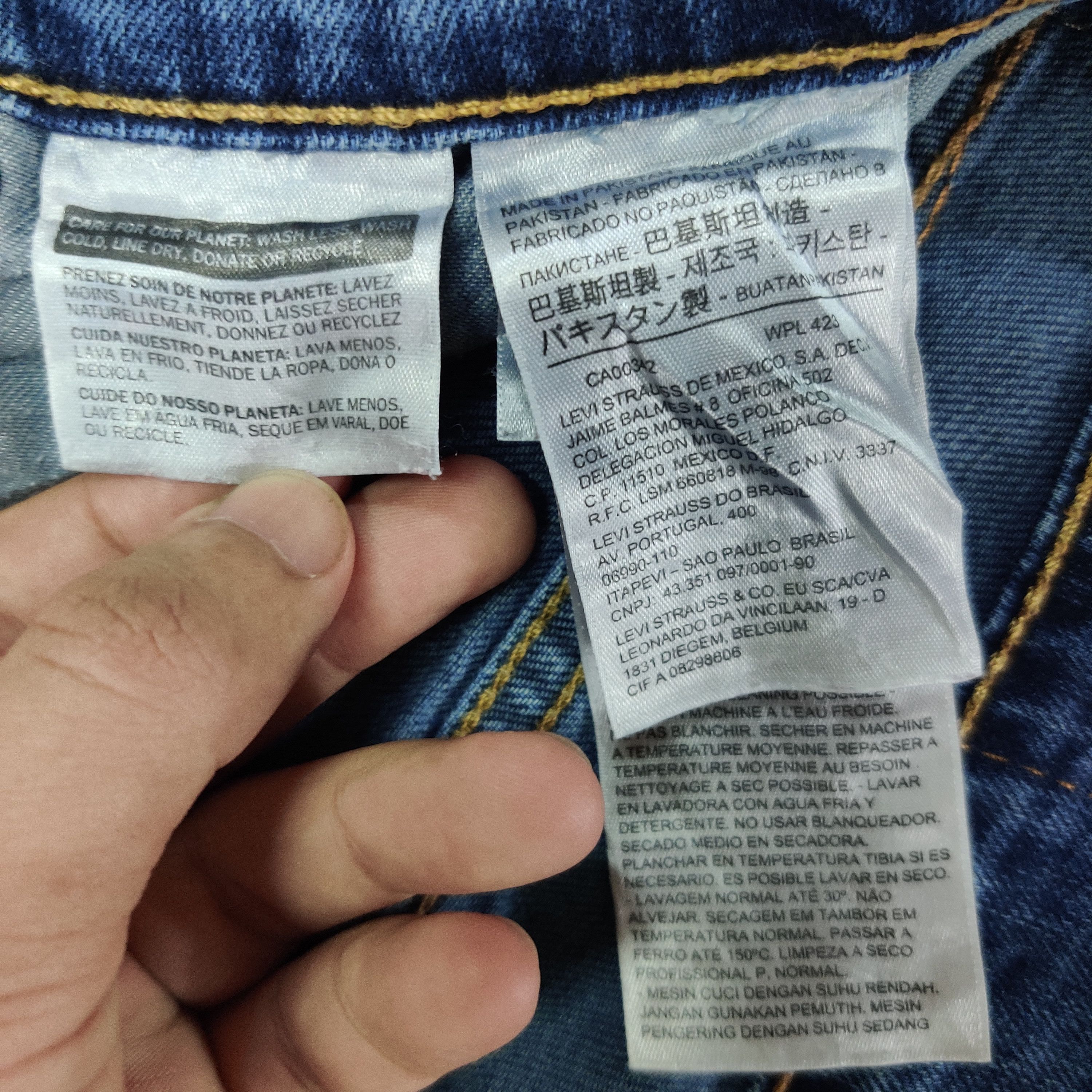 Levi's Blue Wash Levis 522 Jeans Size US 34 / EU 50 - 6 Thumbnail