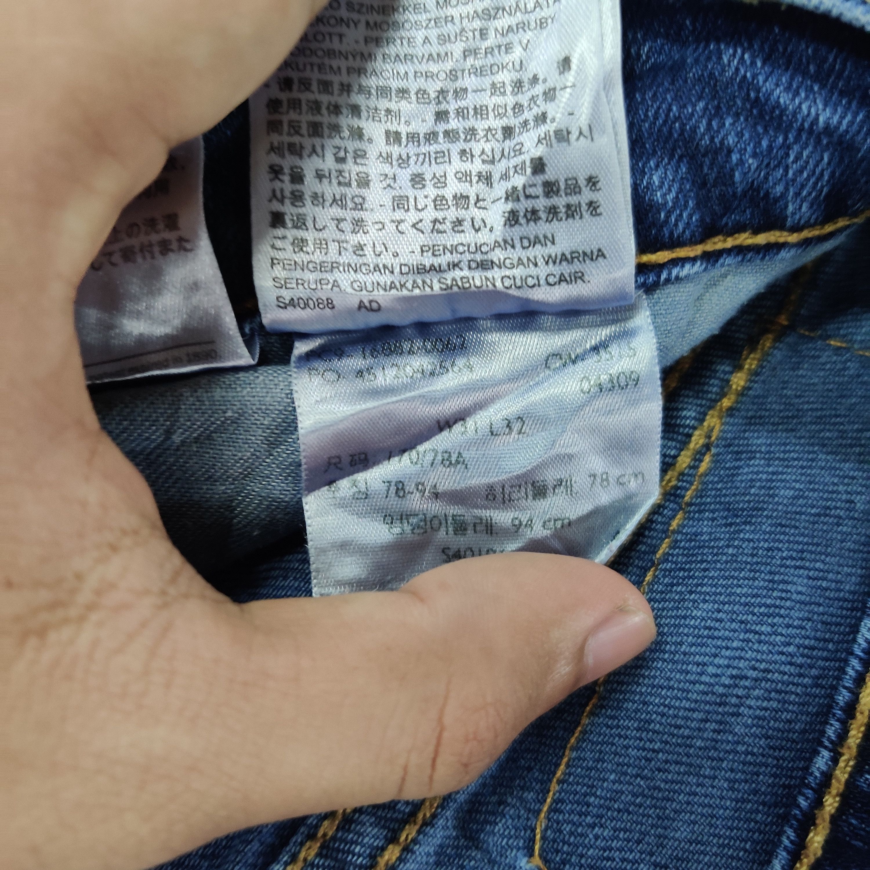 Levi's Blue Wash Levis 522 Jeans Size US 34 / EU 50 - 7 Thumbnail