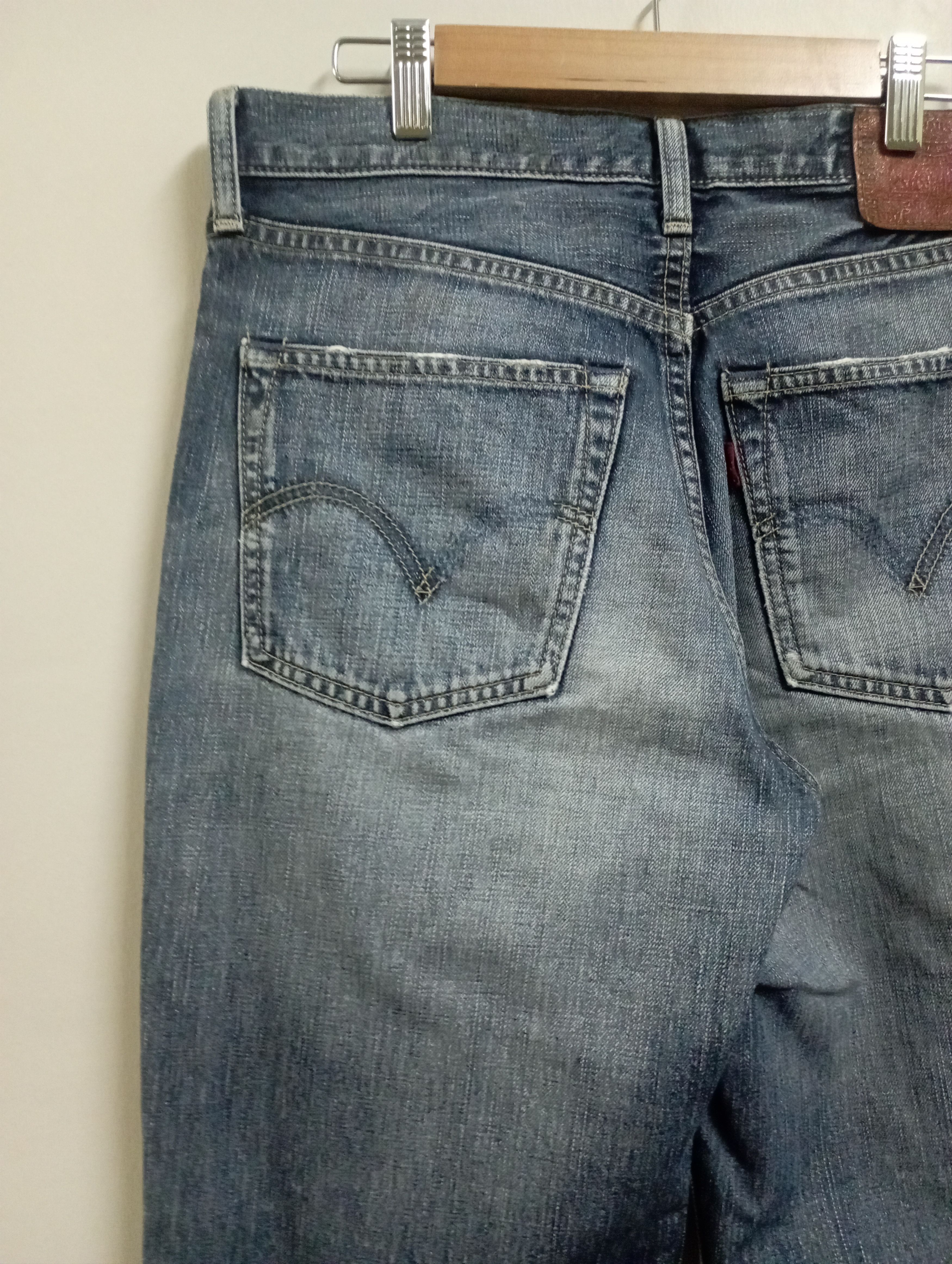 Sugar Cane Levi's 502 Vintage Distressed Stone Wash Japan Leather Patch Size US 32 / EU 48 - 12 Thumbnail