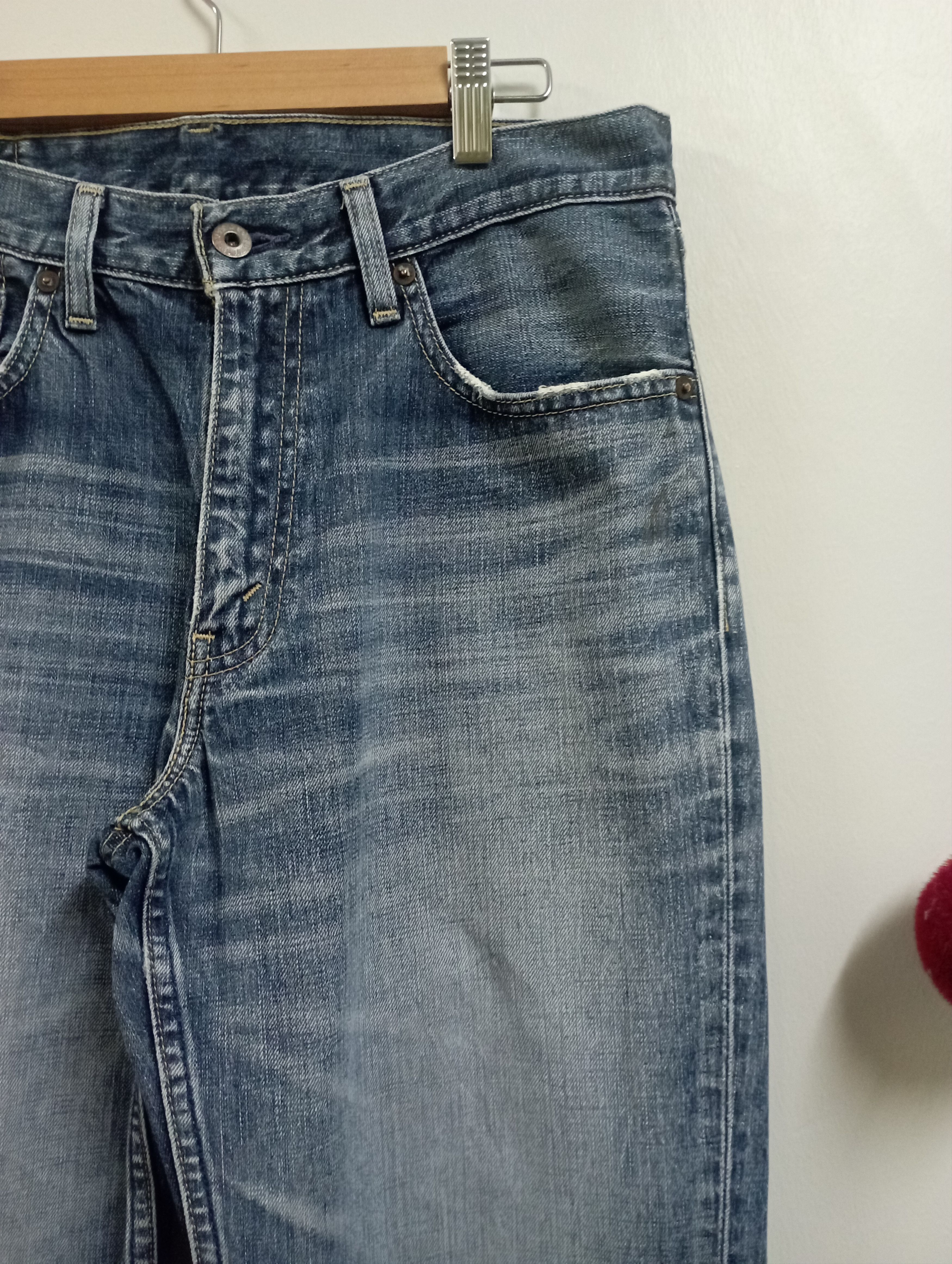 Sugar Cane Levi's 502 Vintage Distressed Stone Wash Japan Leather Patch Size US 32 / EU 48 - 3 Thumbnail