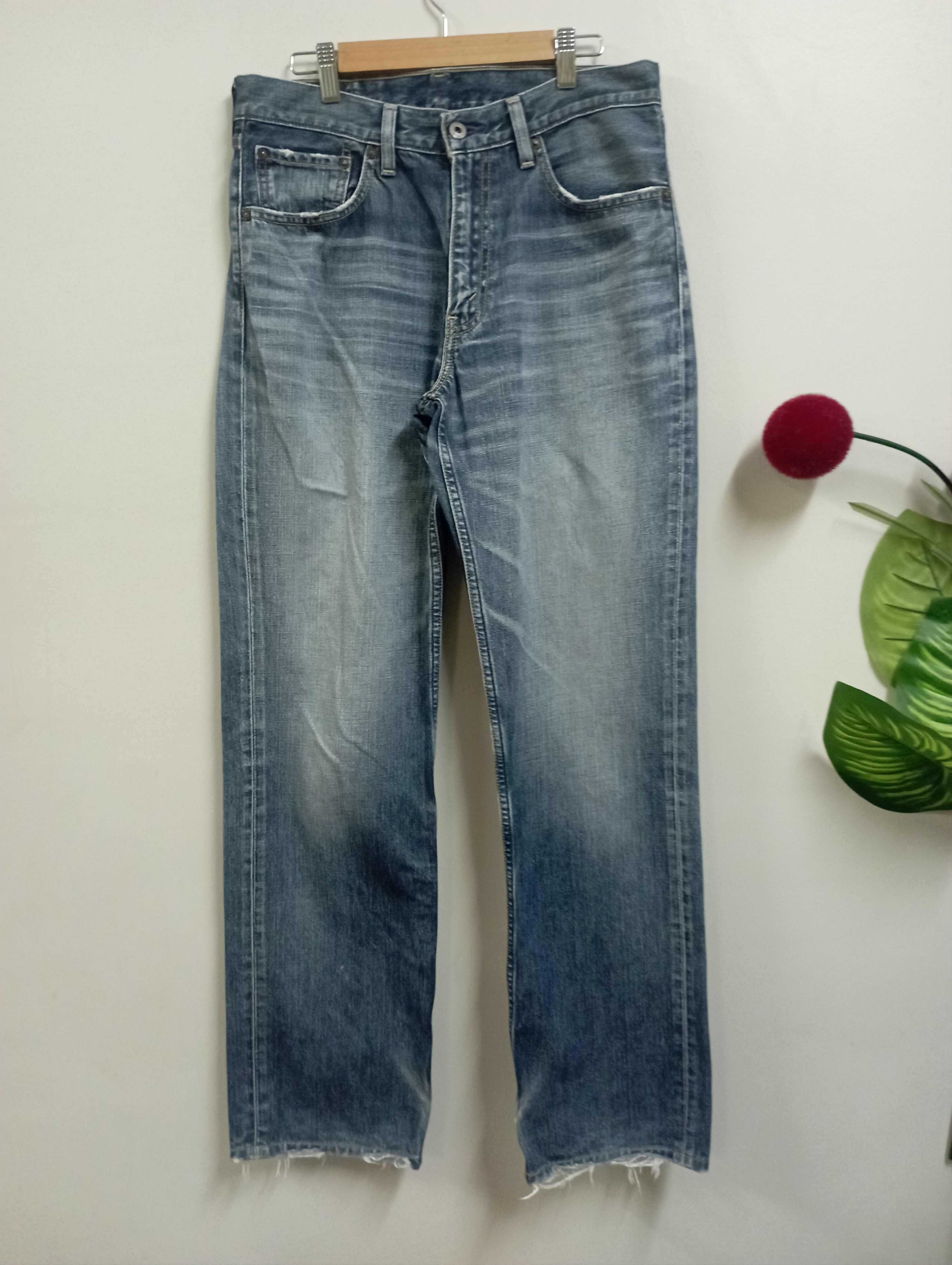 Sugar Cane Levi's 502 Vintage Distressed Stone Wash Japan Leather Patch Size US 32 / EU 48 - 1 Thumbnail