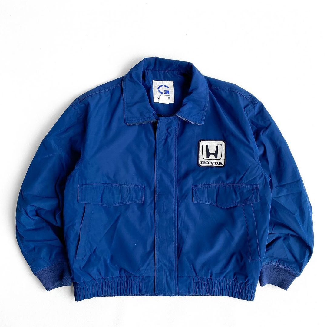 image of Vintage Jdm Honda Grand-Prix Jacket in Blue, Men's (Size Medium)