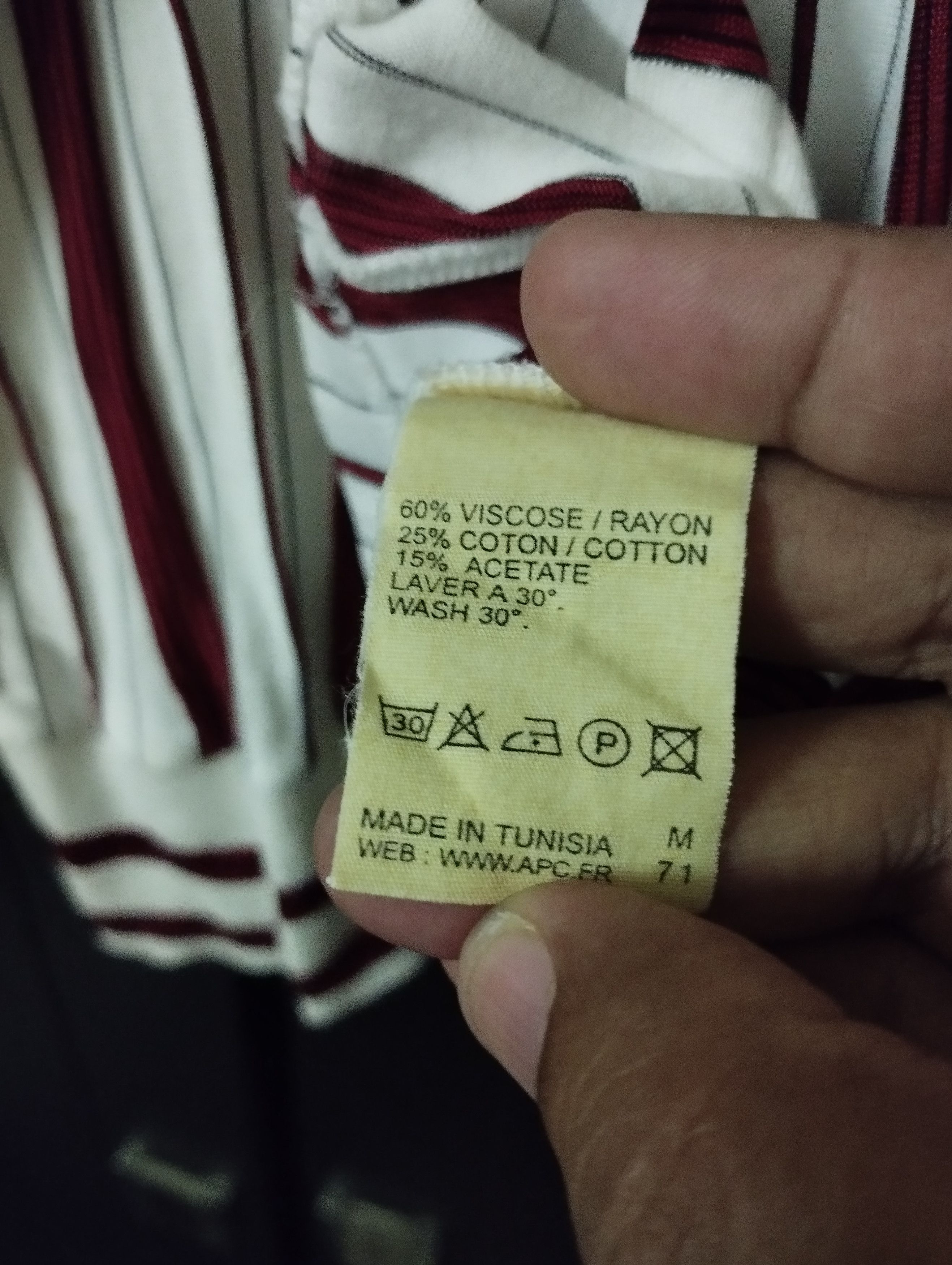 A.P.C. Stiped Long Sleeve A.P.C Fadhila 21.5x25 inches Size US M / EU 48-50 / 2 - 3 Thumbnail