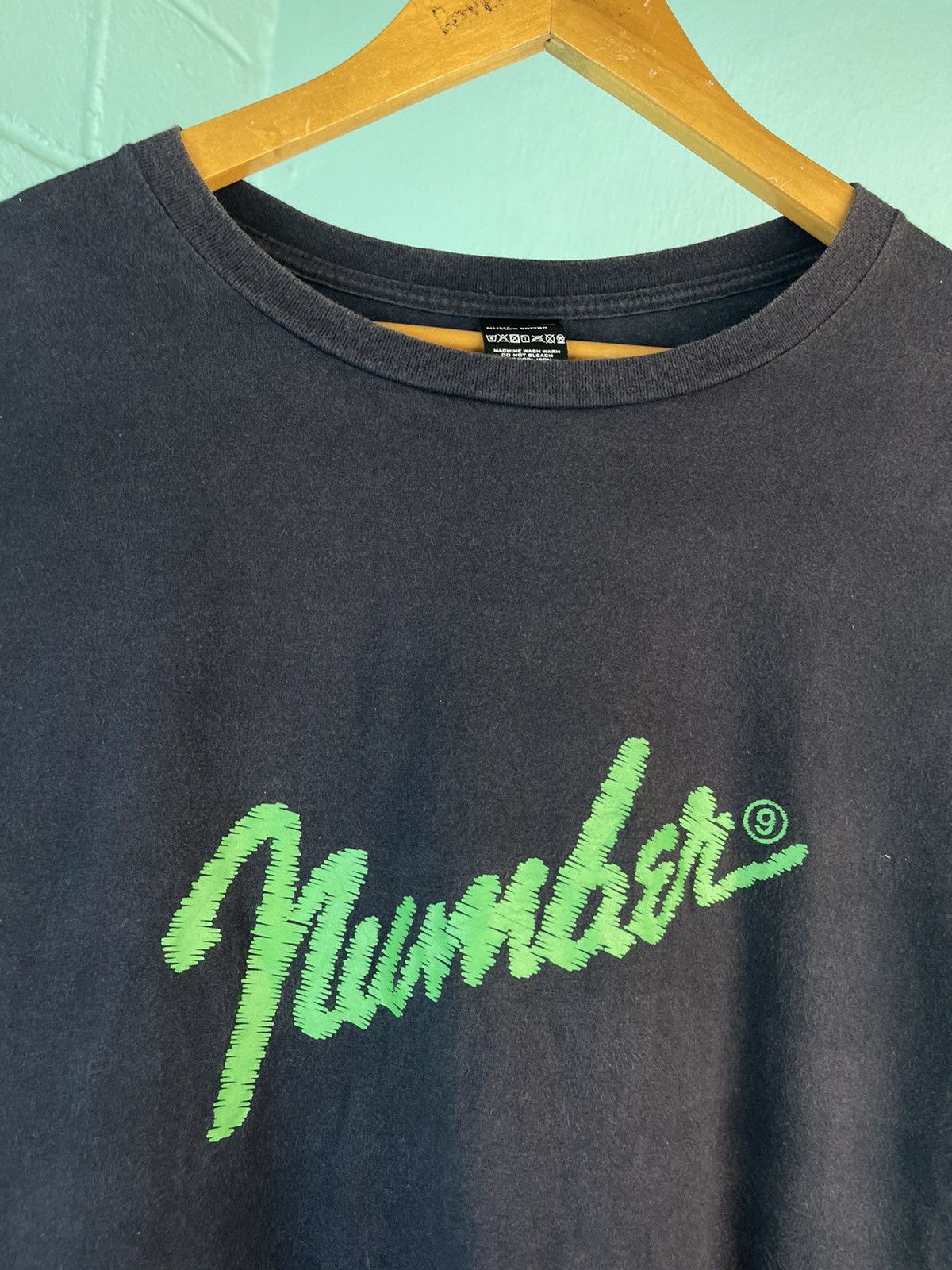 Number (N)ine × Takahiromiyashita The Soloist. NumberNine Green Number Logo Tee Size US L / EU 52-54 / 3 - 6 Thumbnail