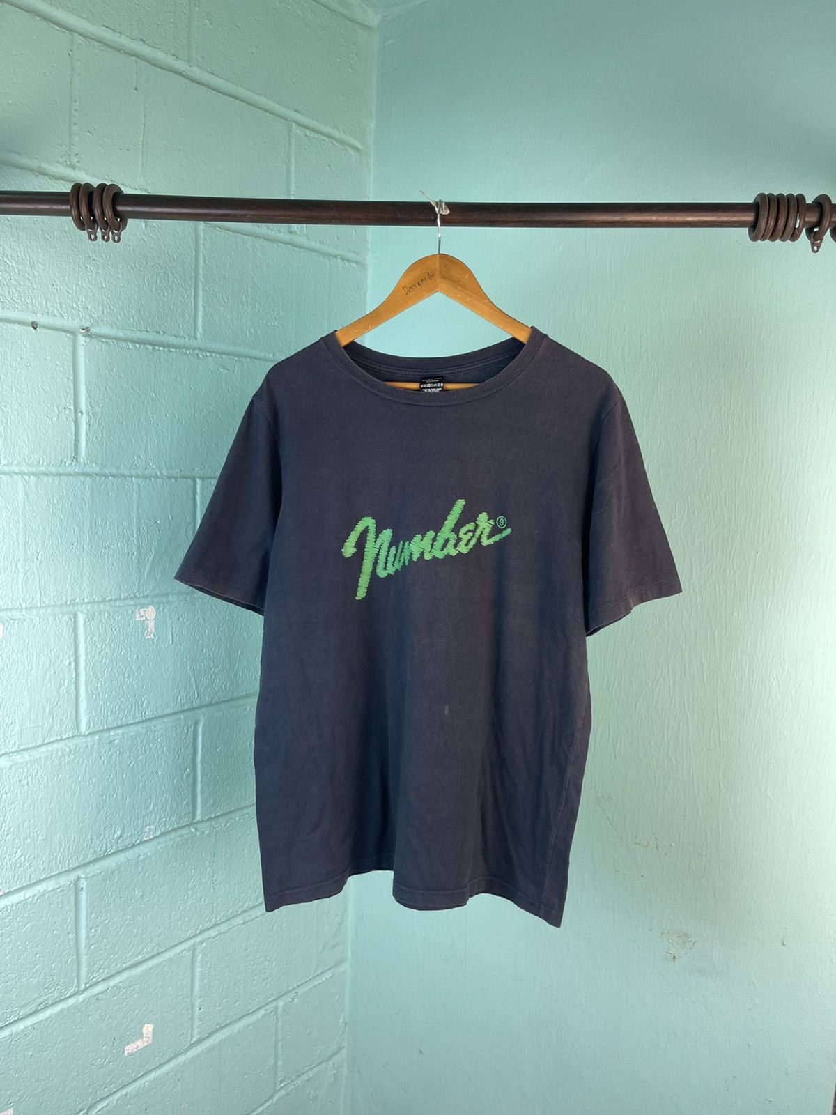 Number (N)ine × Takahiromiyashita The Soloist. NumberNine Green Number Logo Tee Size US L / EU 52-54 / 3 - 5 Thumbnail