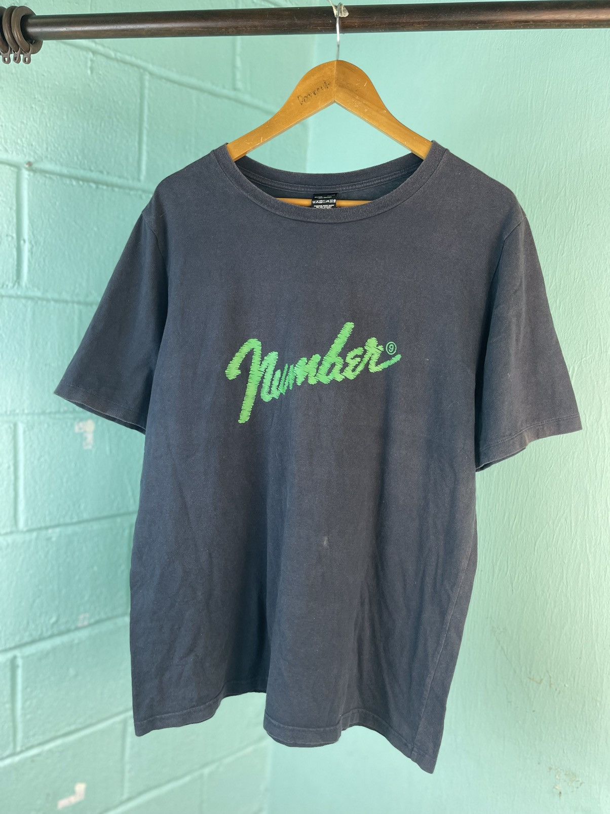 Number (N)ine × Takahiromiyashita The Soloist. NumberNine Green Number Logo Tee Size US L / EU 52-54 / 3 - 3 Thumbnail
