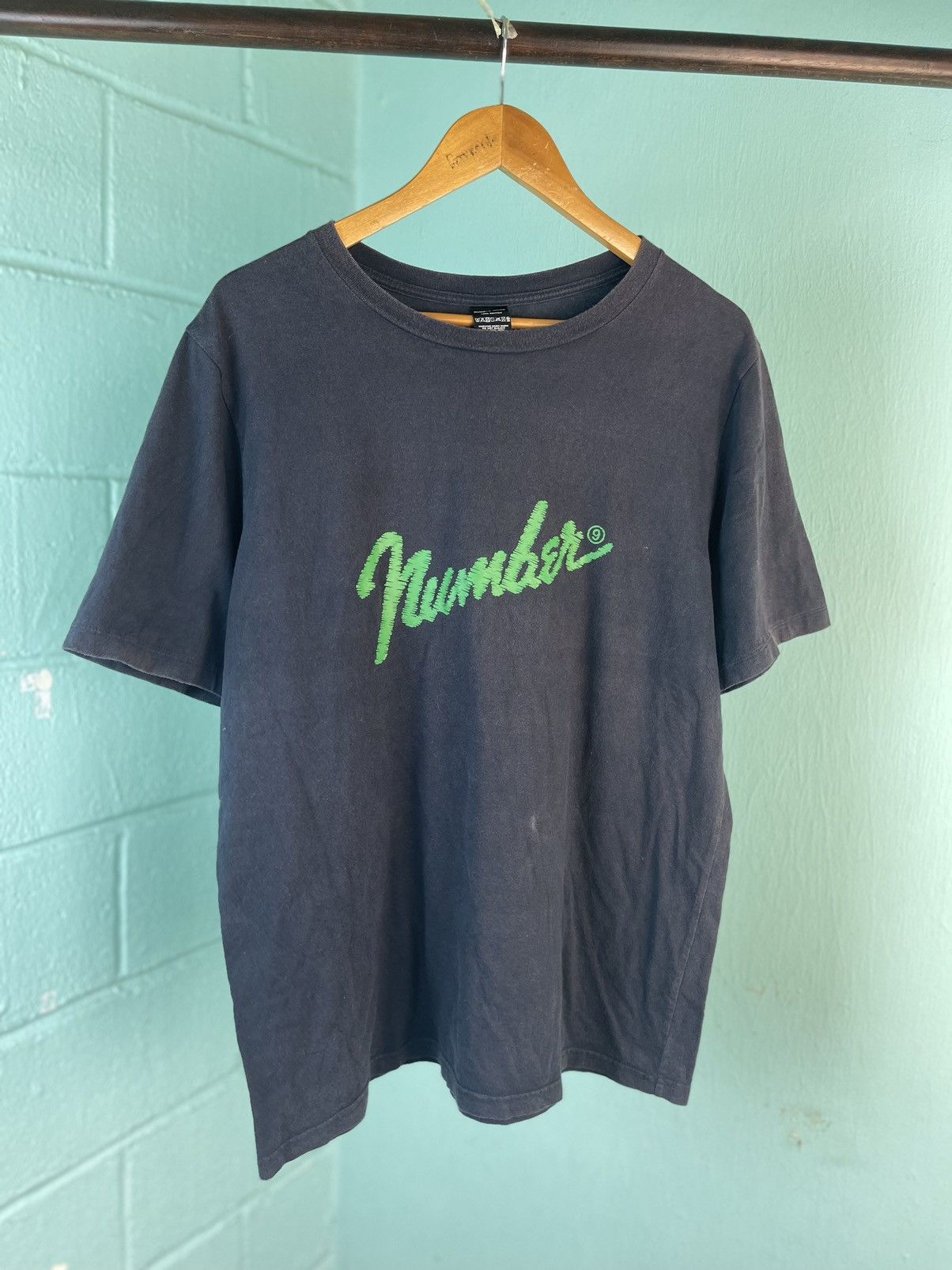 Number (N)ine × Takahiromiyashita The Soloist. NumberNine Green Number Logo Tee Size US L / EU 52-54 / 3 - 2 Thumbnail