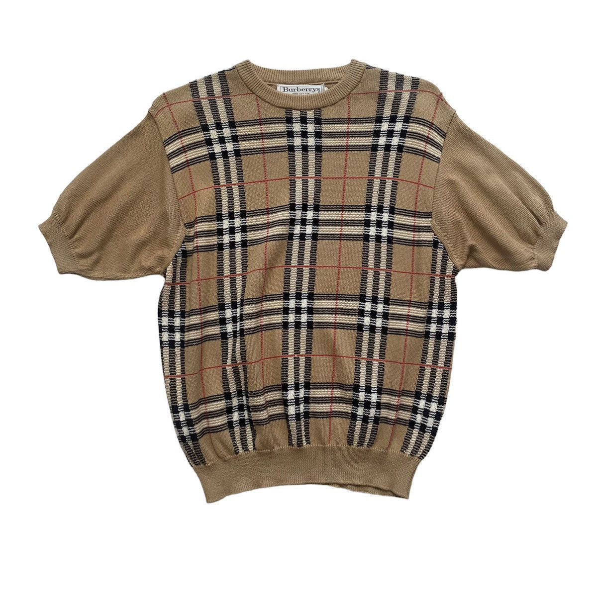 image of Vintage Burberry Womens Sweater in Brown (Size XS)