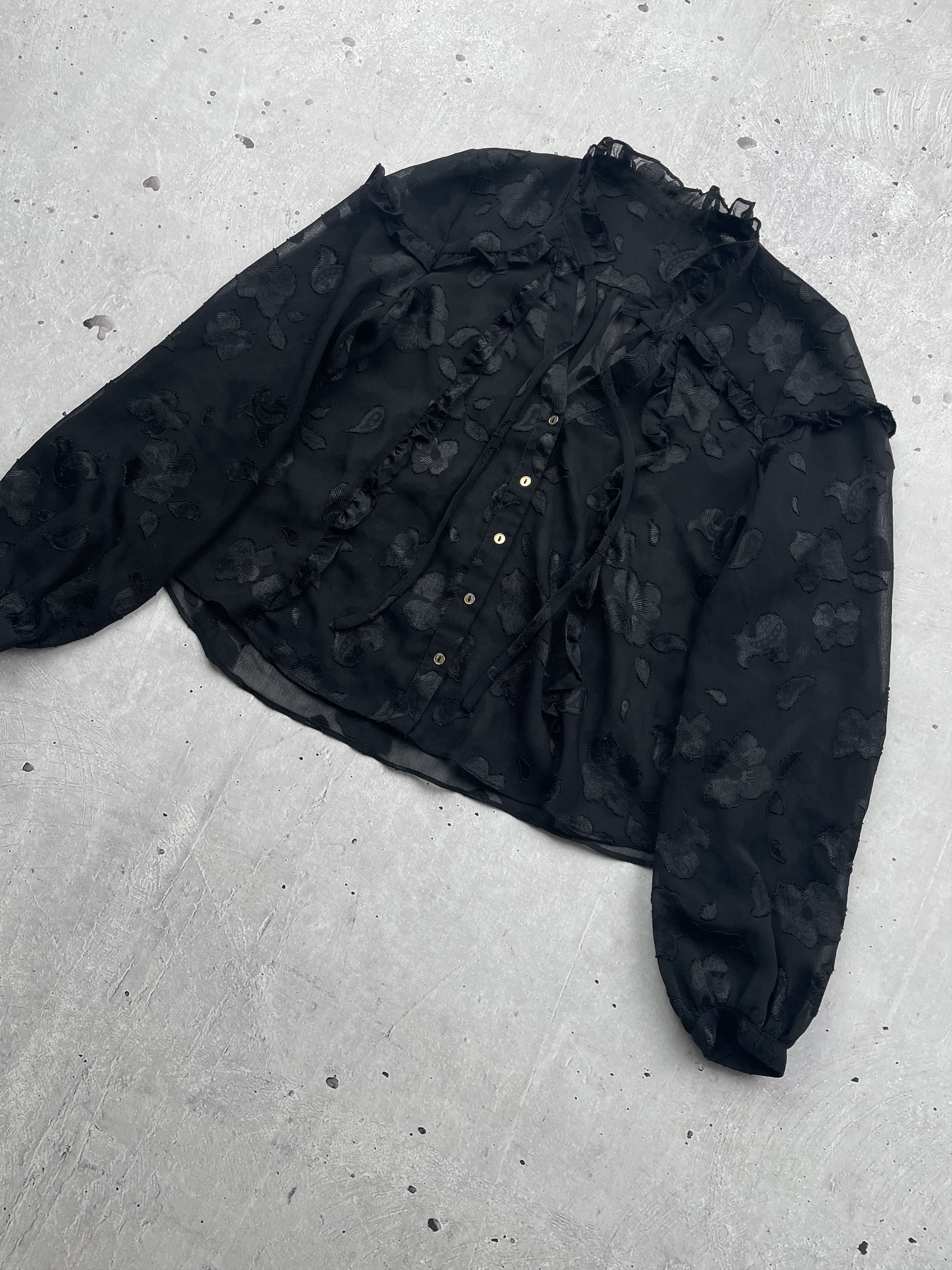 Japanese Brand × Vintage Vintage Mesh Blouses Size M / US 6-8 / IT 42-44 - 4 Thumbnail