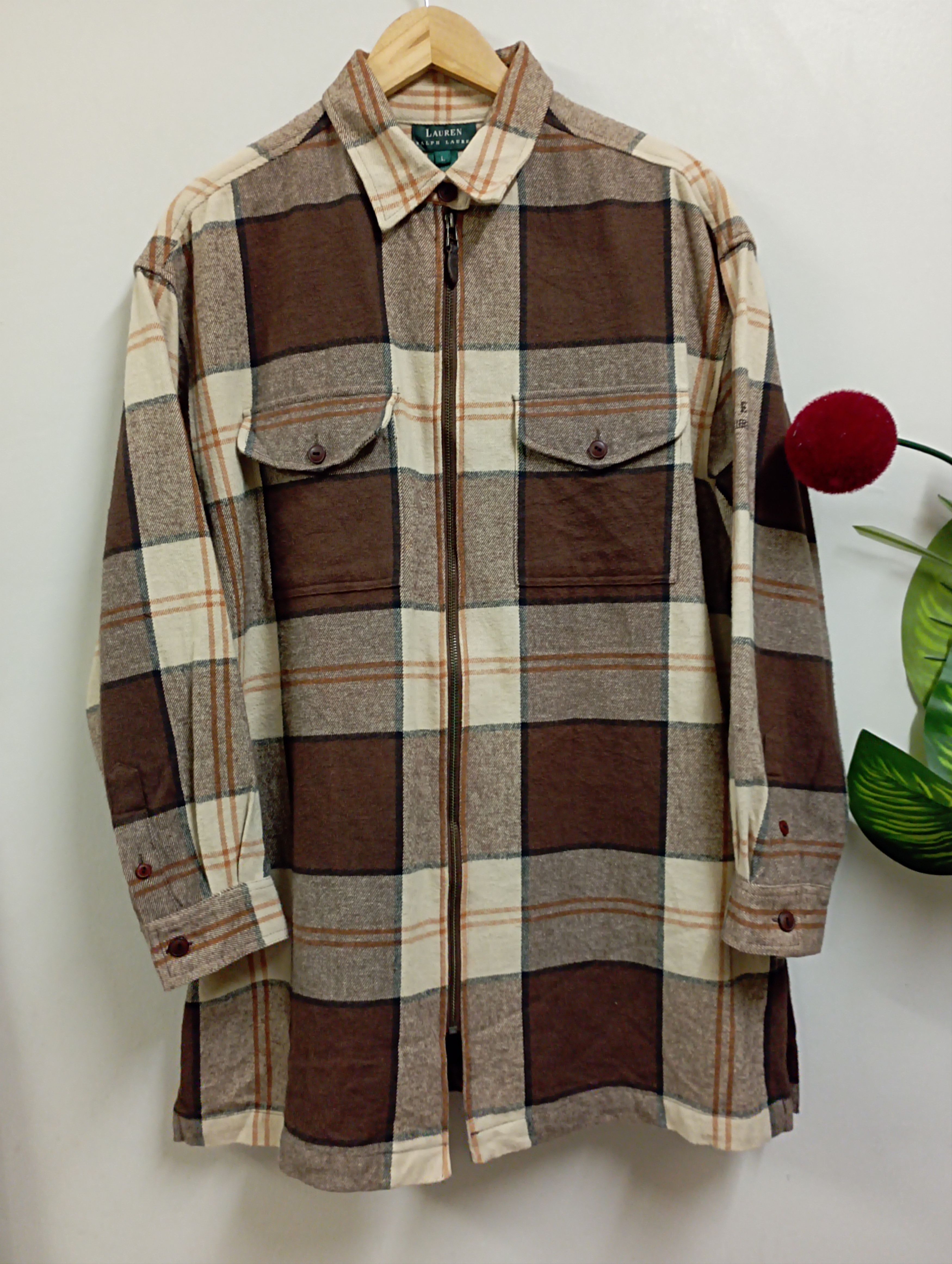 Ralph Lauren Lauren Ralph Lauren Vintage Classic Tartan Zip Up Jacket Size US L / EU 52-54 / 3 - 1 Thumbnail