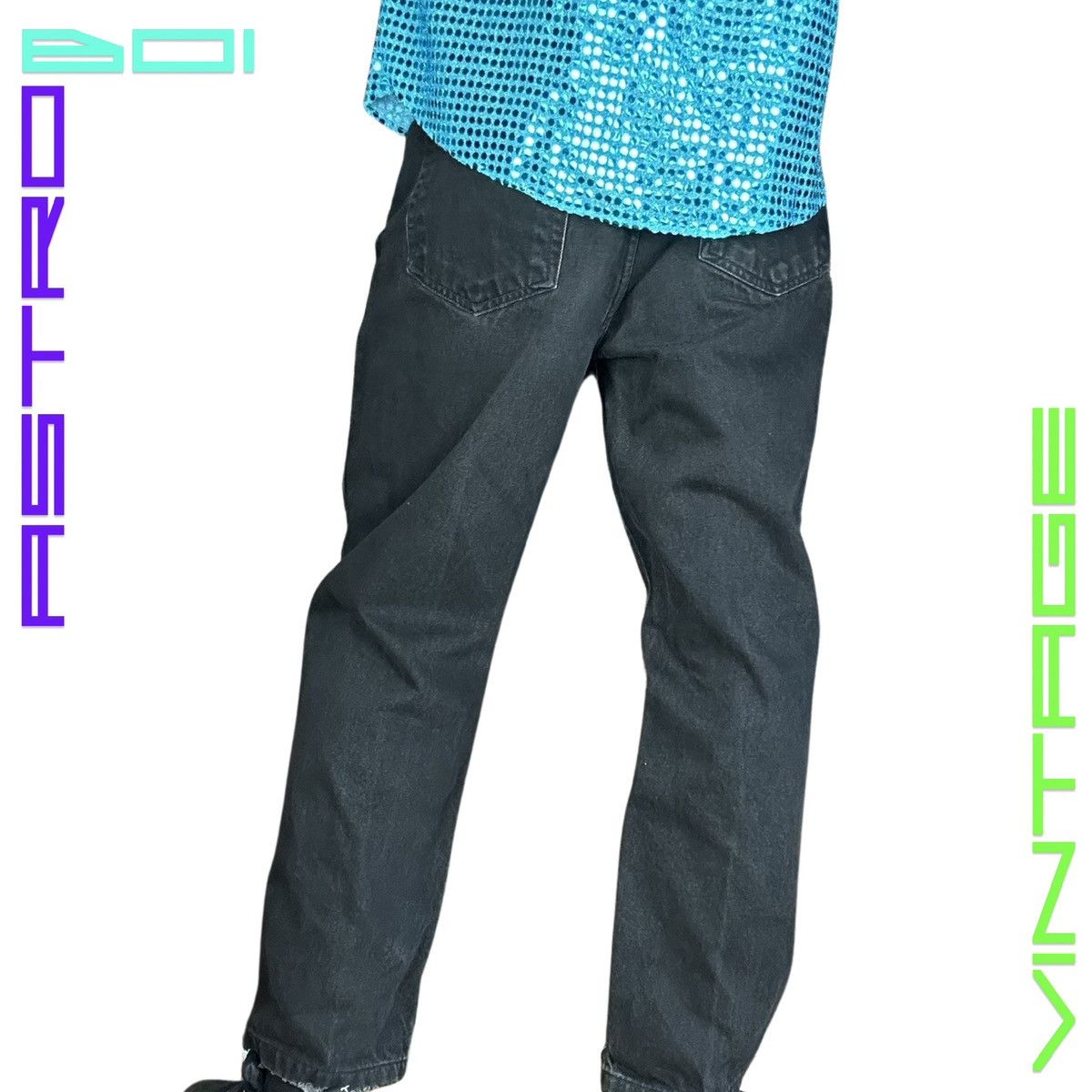DKNY ASTROBOI* DKNY RHINESTONE EMBELLISHED BLACK JEANS_ 36x30" Size US 36 / EU 52 - 3 Thumbnail