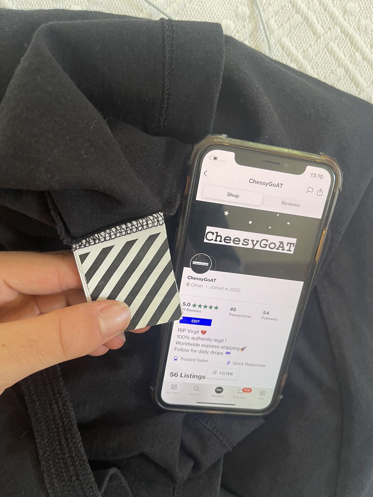 Off-White Off white ”RATIONALISM” TEE Size US S / EU 44-46 / 1 - 8 Thumbnail