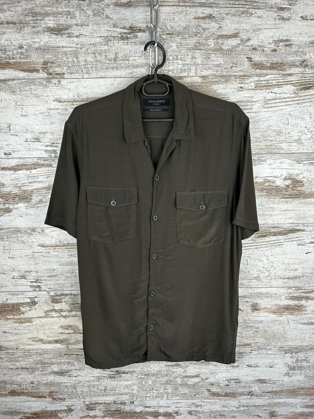 Allsaints Mens AllSaints Vestal SS Shirt olive luxury Size US S / EU 44-46 / 1 - 1 Thumbnail