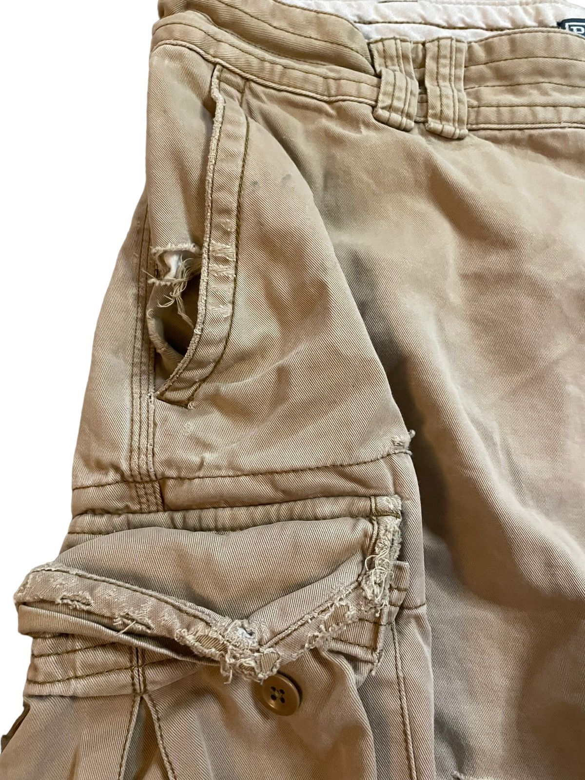 Polo Ralph Lauren × Vintage 1998 Polo Ralph Lauren Distressed Cargo Shorts Size US 38 / EU 54 - 4 Thumbnail