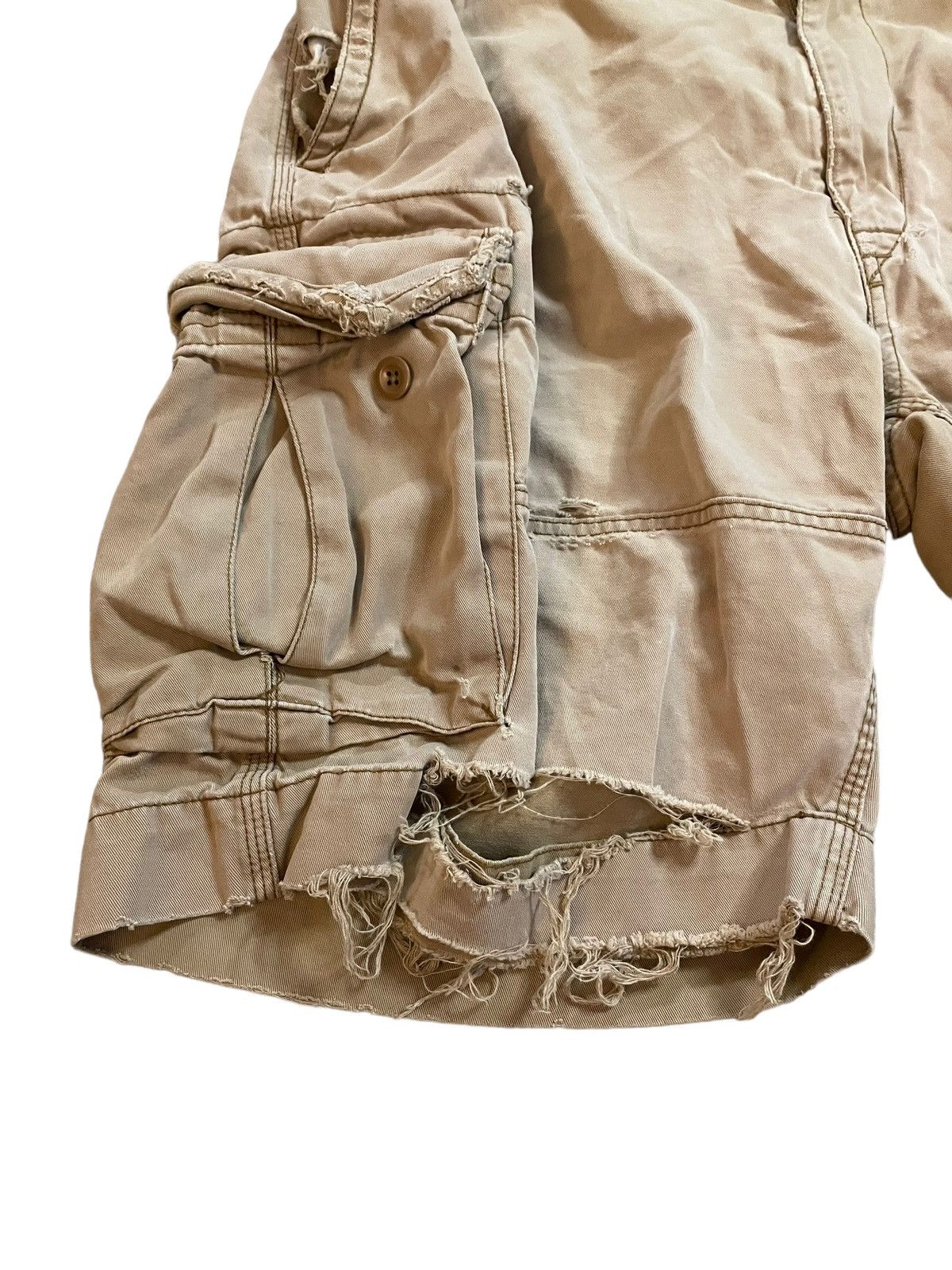 Polo Ralph Lauren × Vintage 1998 Polo Ralph Lauren Distressed Cargo Shorts Size US 38 / EU 54 - 3 Thumbnail