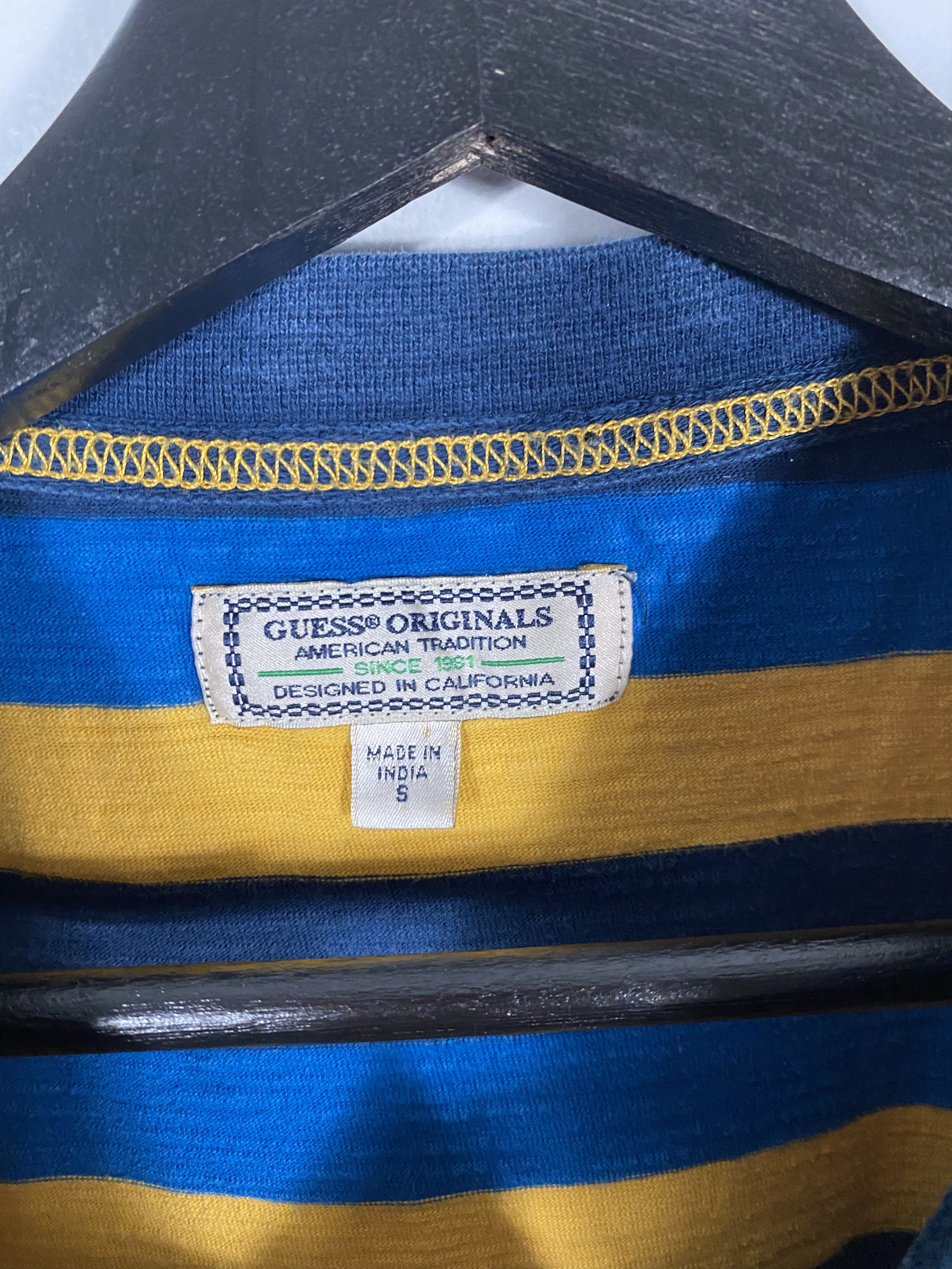 Guess Guess Embroidered Logo Striped T-Shirt Size US S / EU 44-46 / 1 - 3 Thumbnail