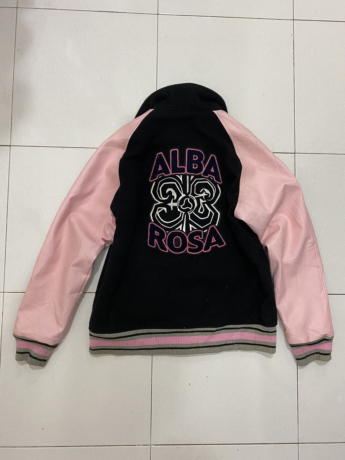 Vintage VTG Alba Rosa My Tane Varsity Leather Wool Jacket Size US M / EU 48-50 / 2 - 2 Thumbnail