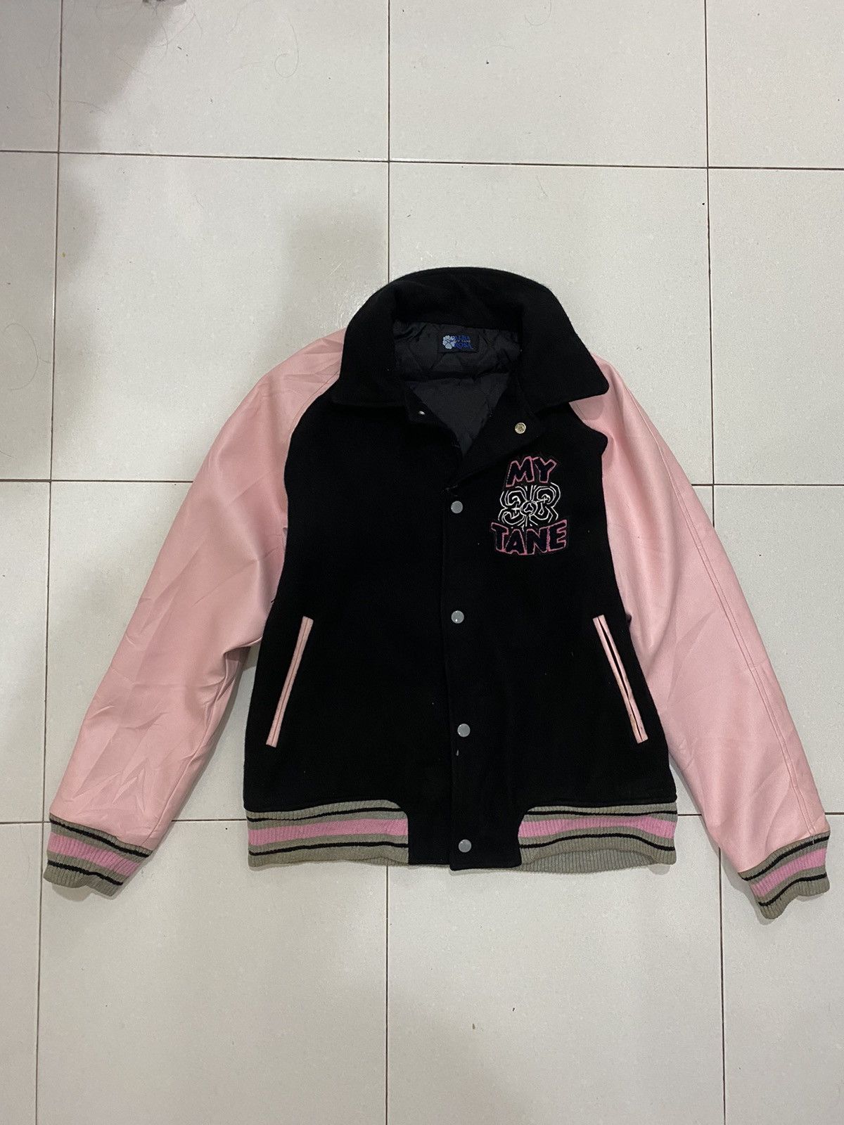 Vintage VTG Alba Rosa My Tane Varsity Leather Wool Jacket Size US M / EU 48-50 / 2 - 8 Thumbnail