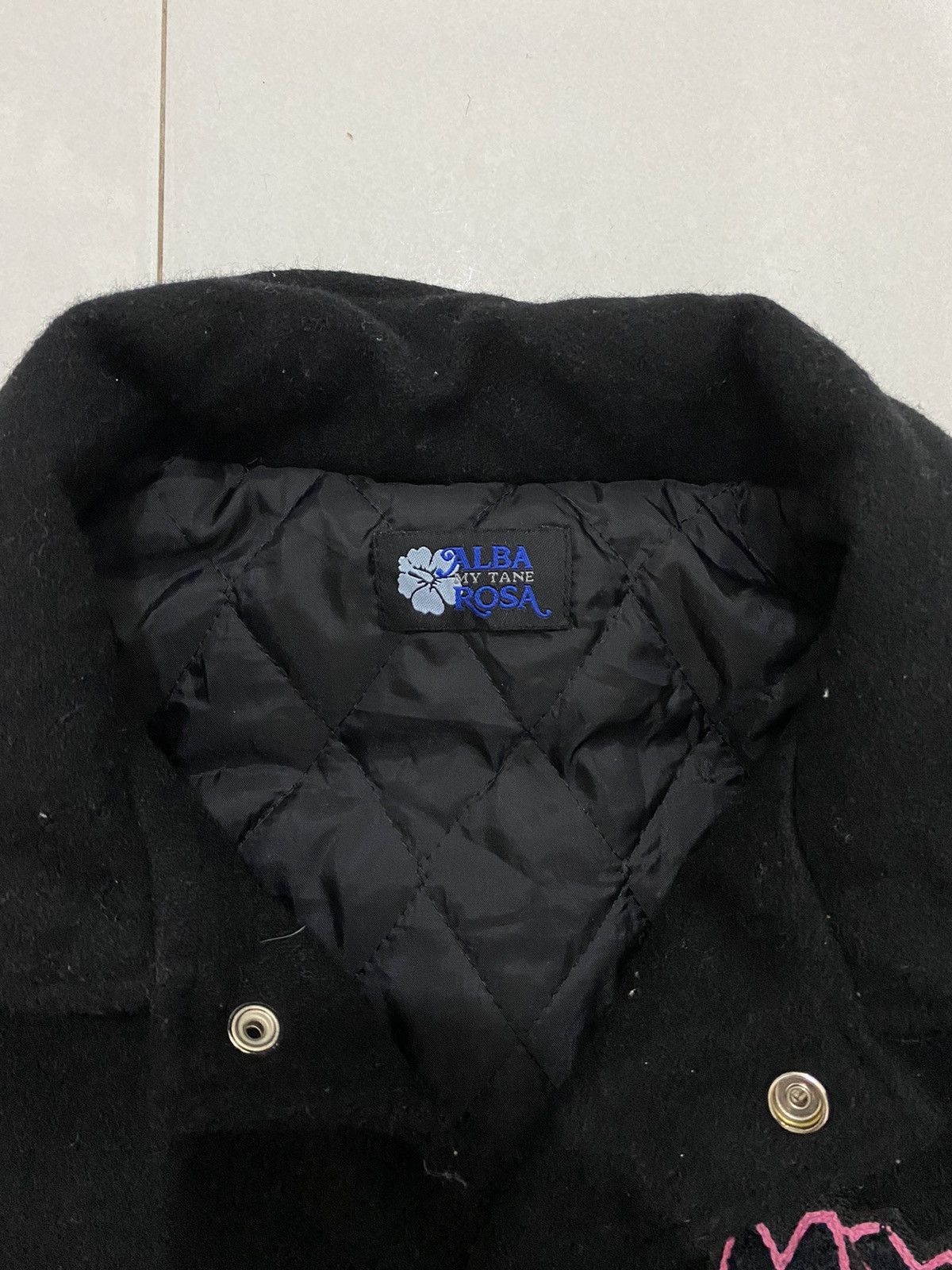 Vintage VTG Alba Rosa My Tane Varsity Leather Wool Jacket Size US M / EU 48-50 / 2 - 3 Thumbnail