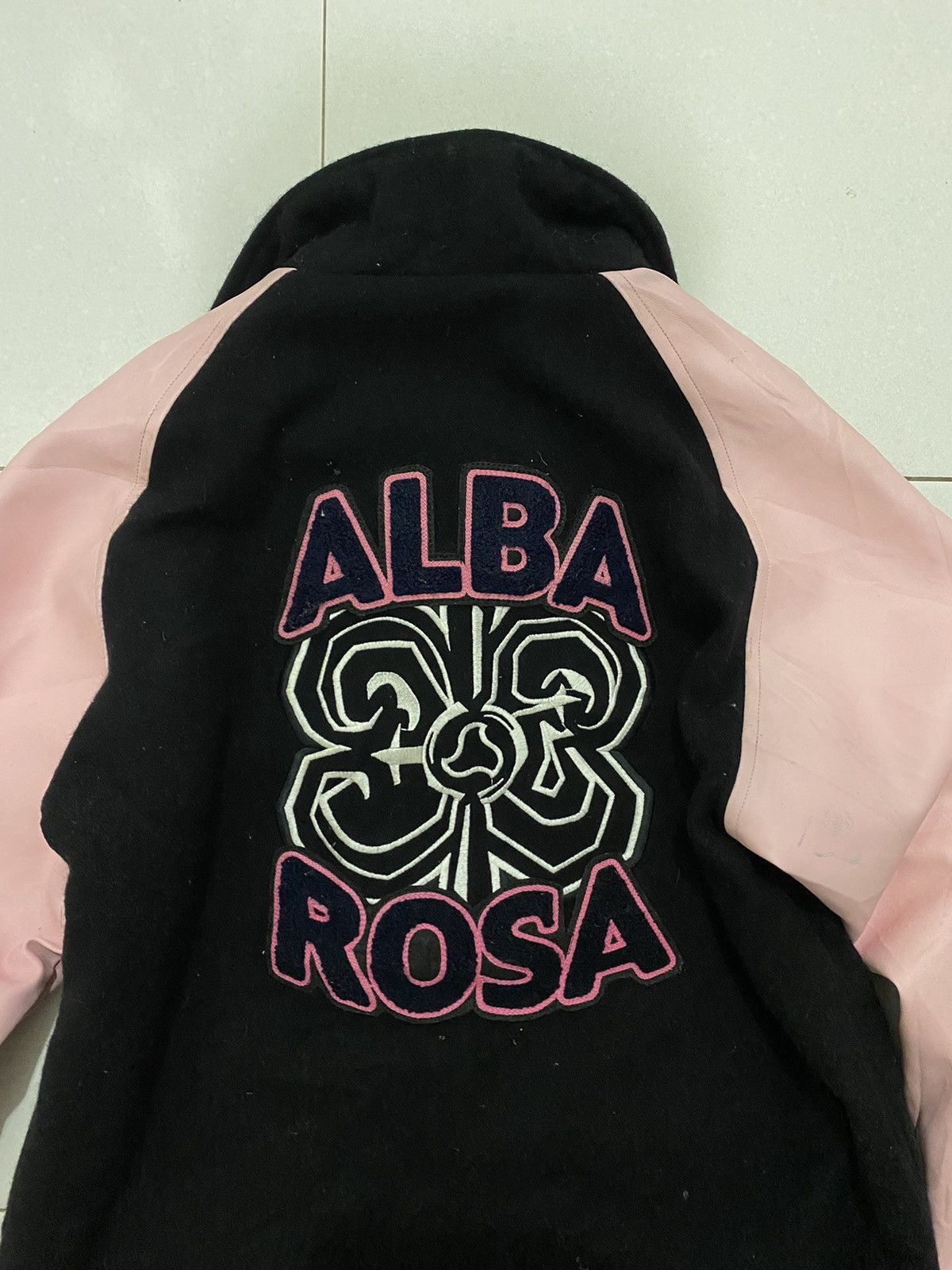 Vintage VTG Alba Rosa My Tane Varsity Leather Wool Jacket Size US M / EU 48-50 / 2 - 4 Thumbnail