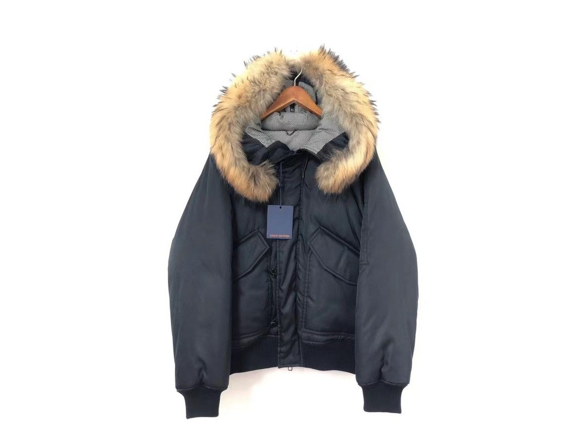 Louis Vuitton Puffer Jacket Men's Nigo Embroidered Lv Mountain Aviator  Fur 52