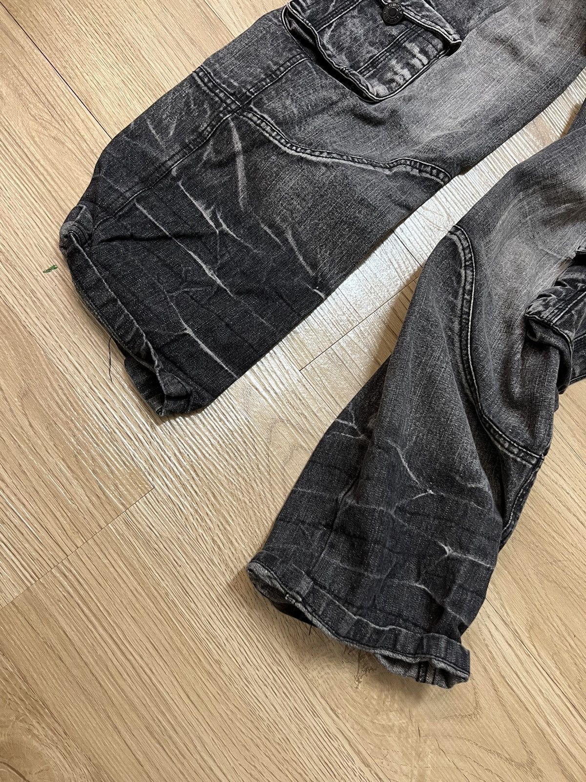 Japanese Brand LowBox Tactical Multipocket Punk Style Denim Overall Size US 35 - 12 Thumbnail