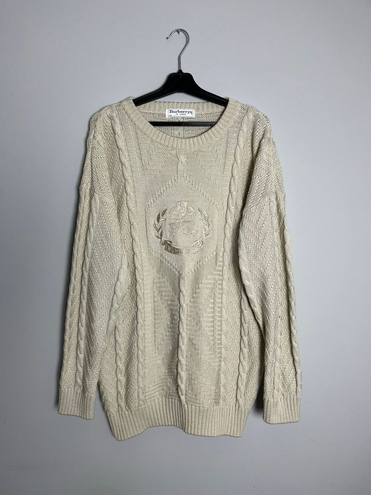 Vintage Burberrys vintage big logo sweater Grailed